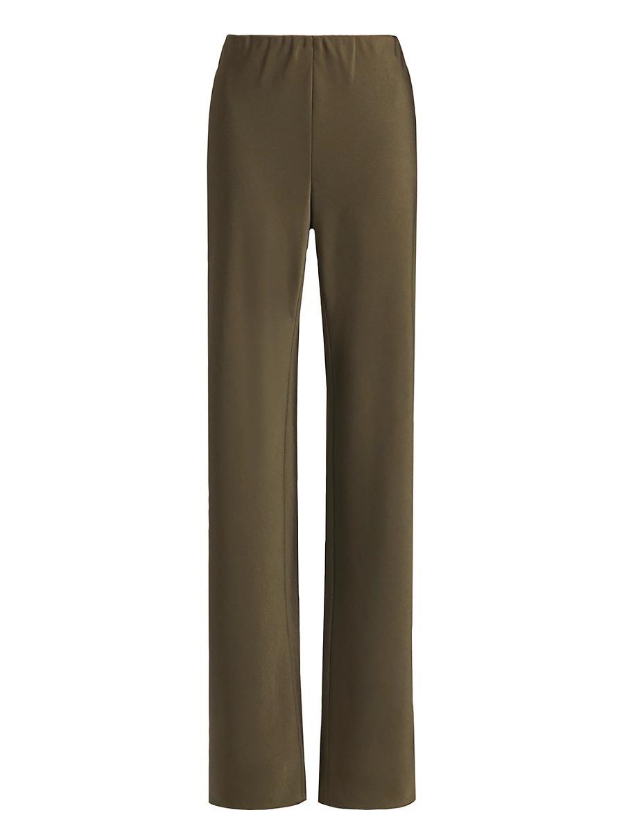 Fluid Bias-Cut Crushed Satin Pants Product Image
