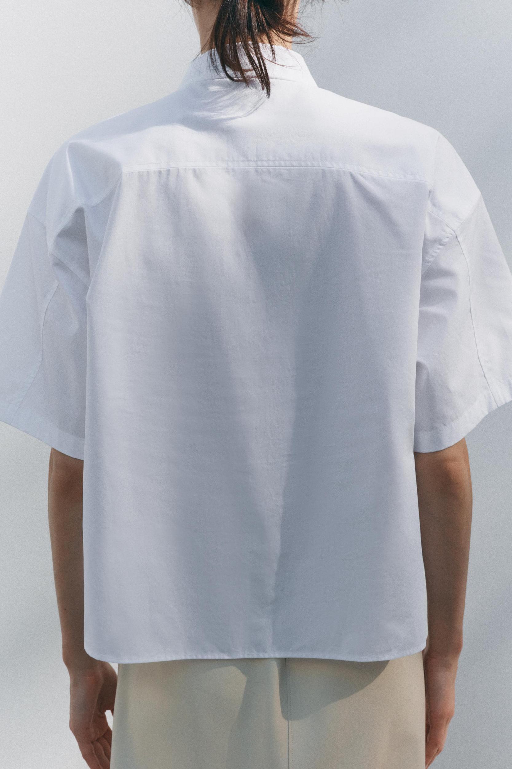 CROPPED POPLIN SHIRT ZW COLLECTION Product Image