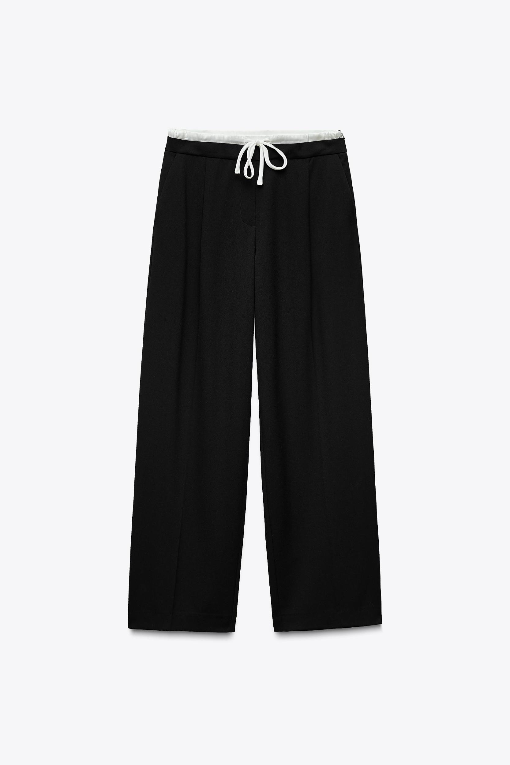 DOUBLE WAIST WIDE LEG PANTS Product Image