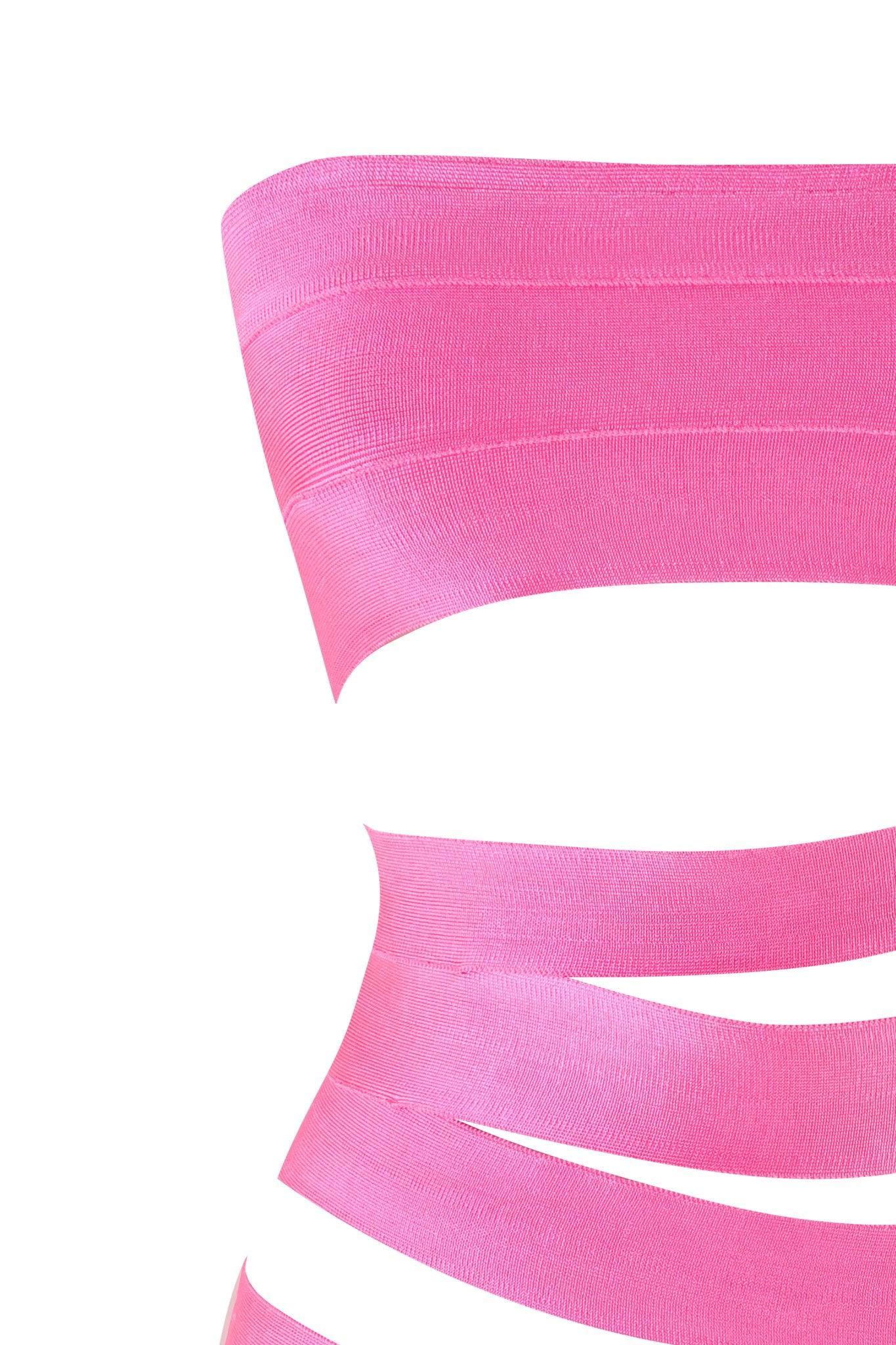 FLAVIA MINI DRESS - PINK : HOT PINK Product Image