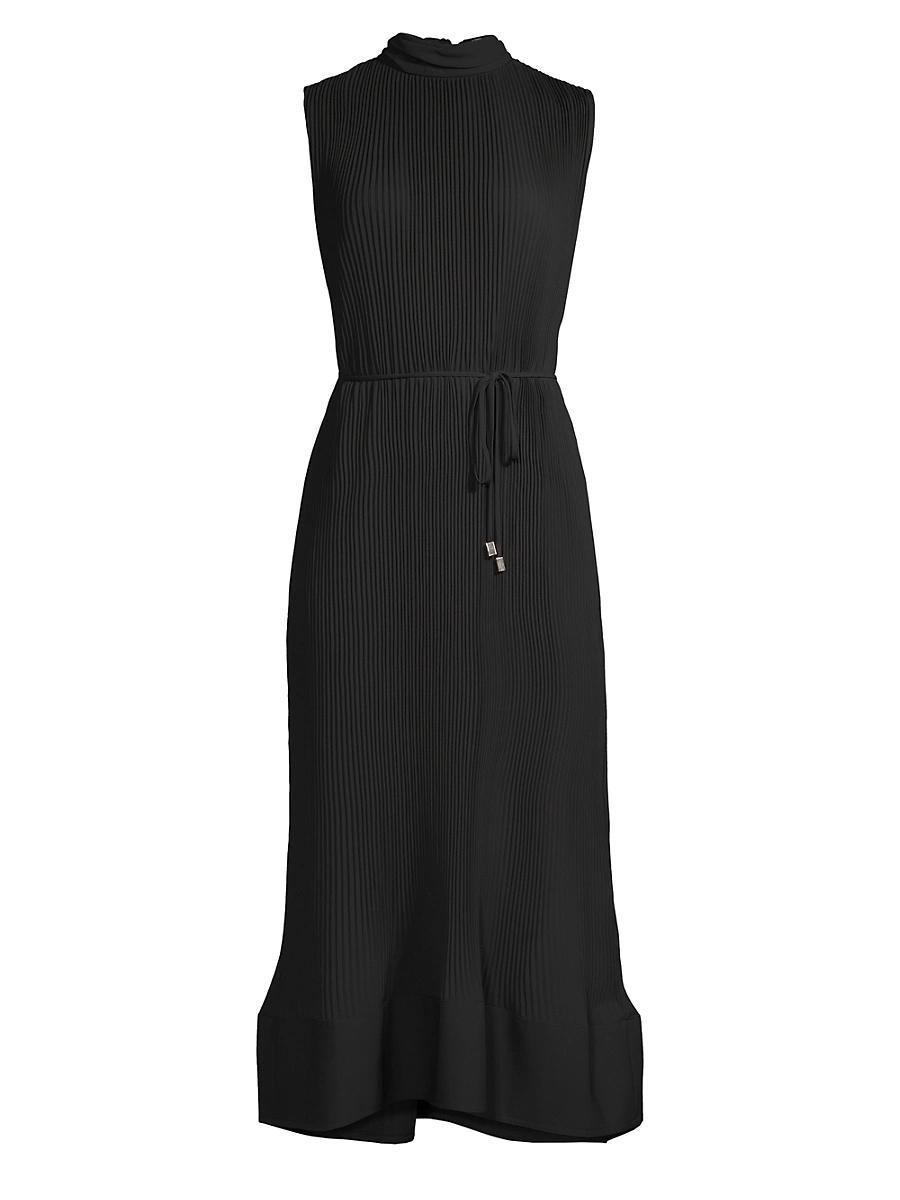 Melina Solid Pleated Dress Product Image