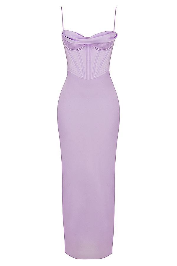 Charmaine Lavender Corset Maxi Dress Product Image