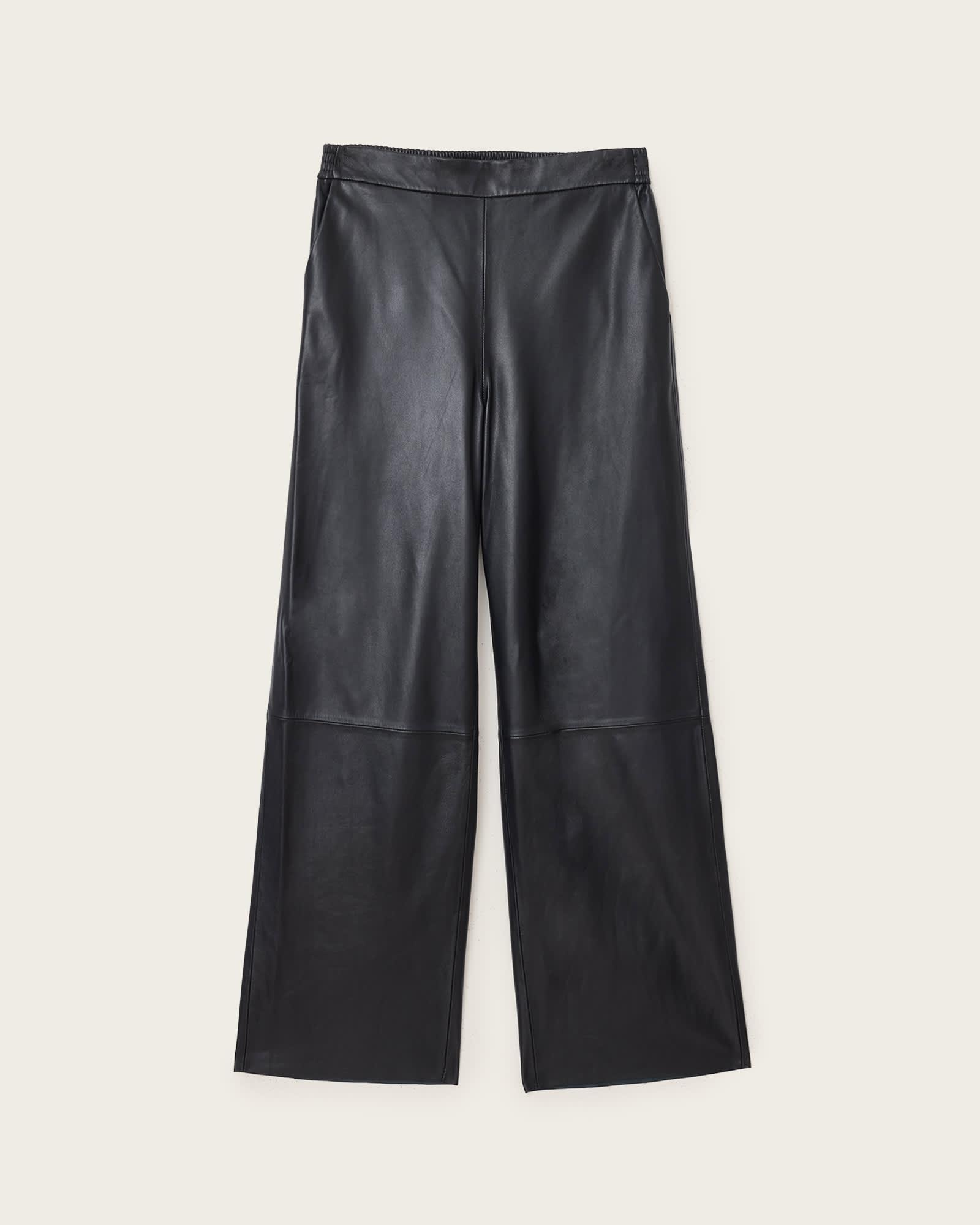 Ash Wide Leg Leather Pants Product Image