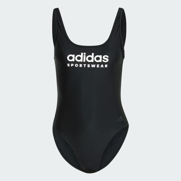 adidas Sportswear U-Back Swimsuit Black 6 Womens Product Image