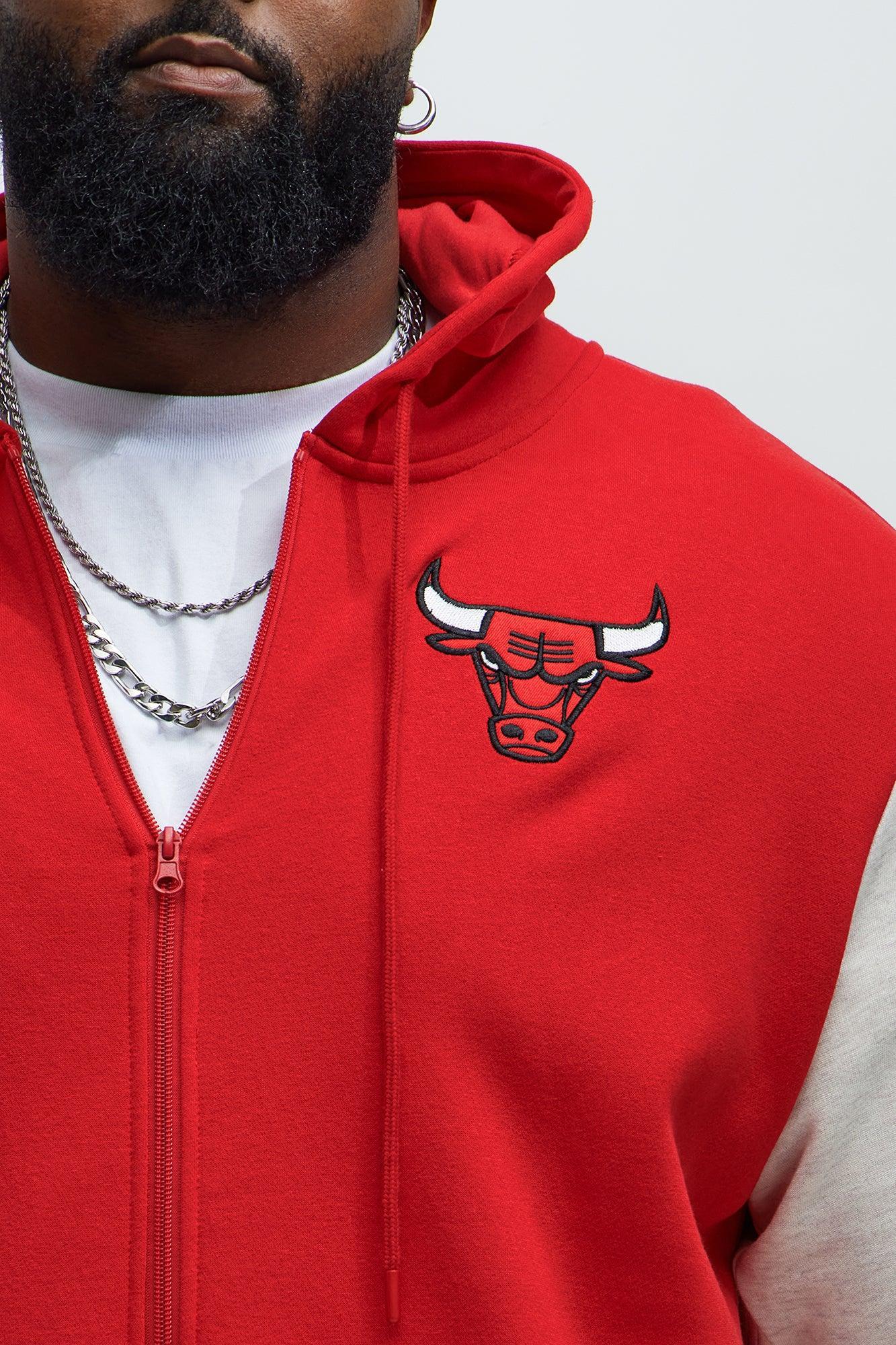 Bulls Above The Rim Zip Up Hoodie - Red Product Image