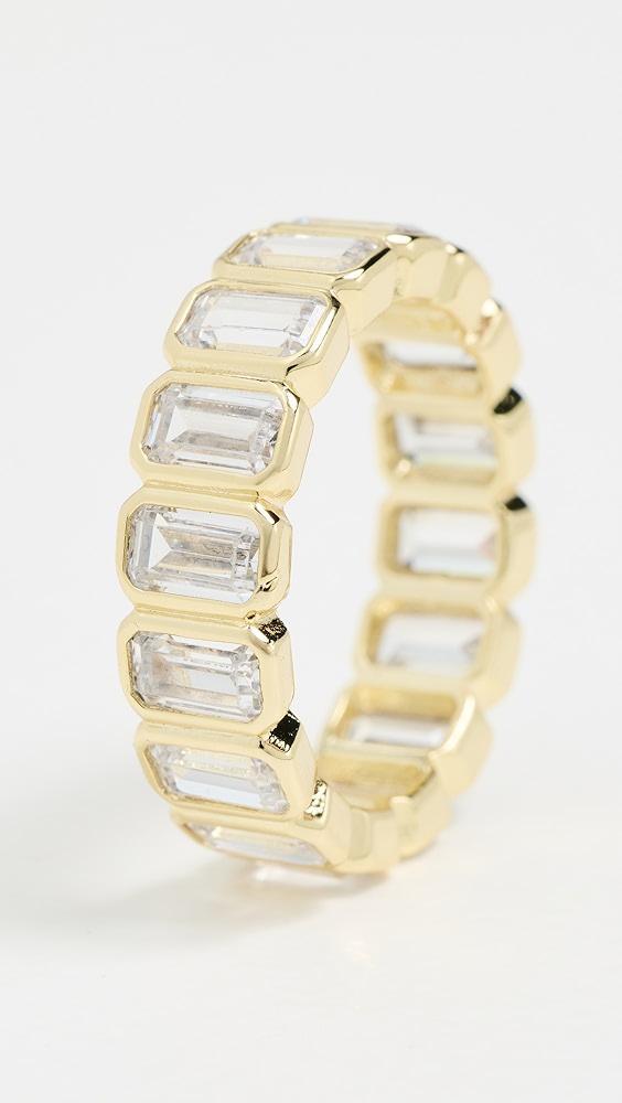 By Adina Eden Cubic Zirconia Bezel Baguette Eternity Band | Shopbop Product Image