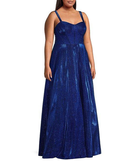 City Vibe Plus Size Sweetheart Neck Bustier Corset Bodice Ballgown Product Image
