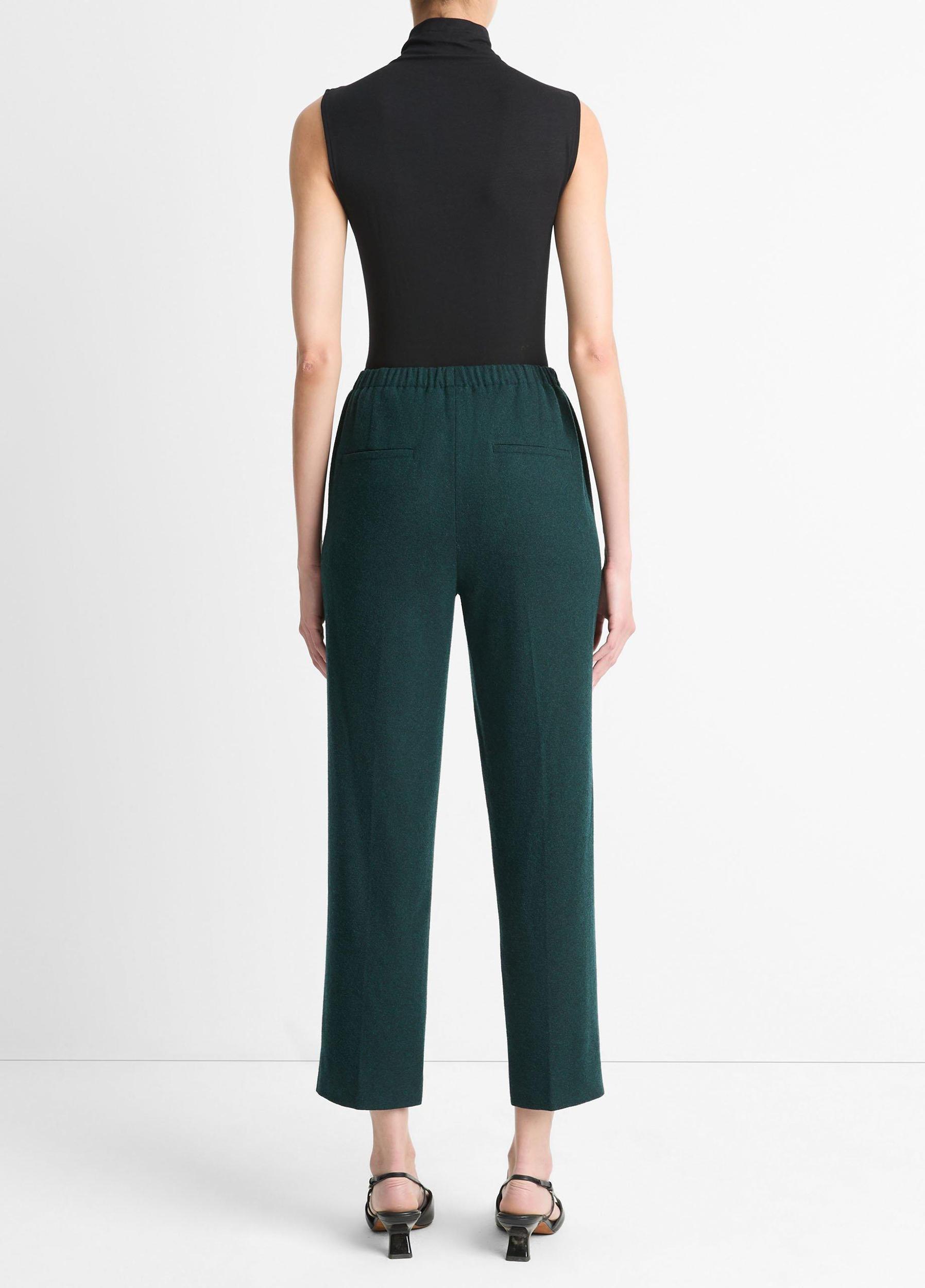 Womens Italian Flannel Mid-Rise Easy Pull-On Pant, Black, Size L Vince Product Image