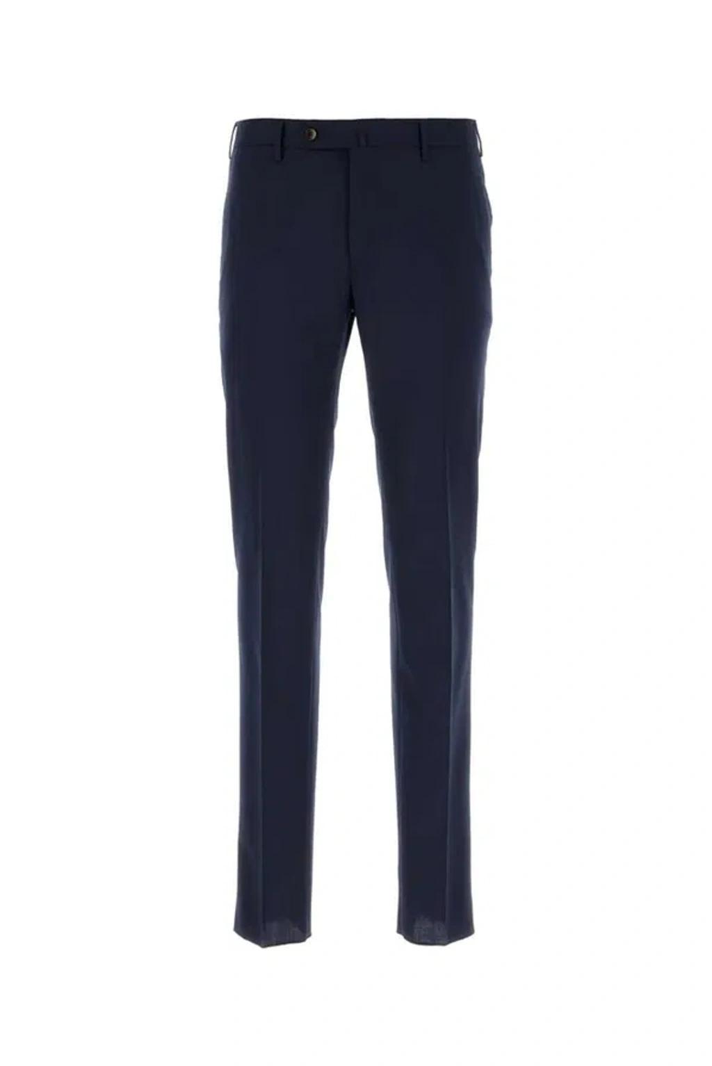 PT TORINO Straight Leg Tailored Trousers In Blue Product Image