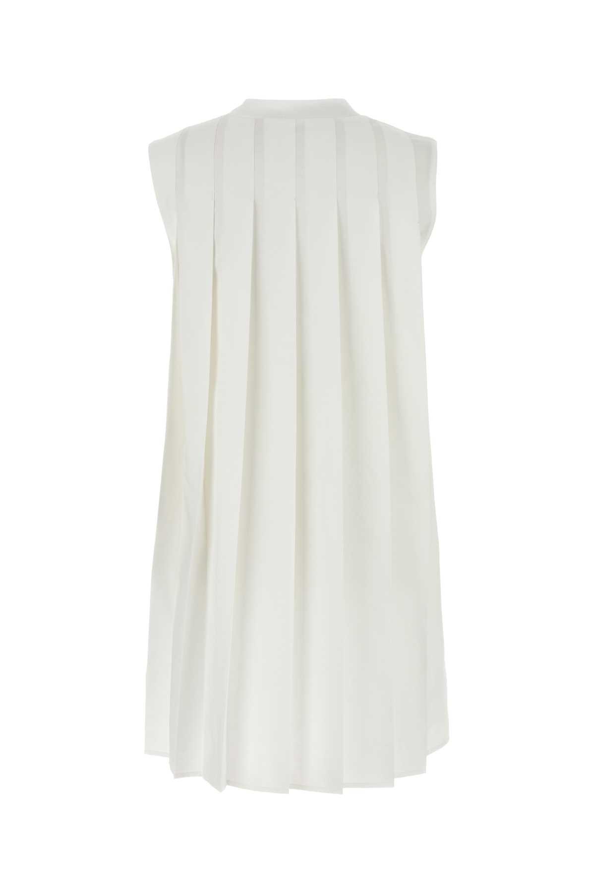 SACAI White Cotton Mini Dress Product Image