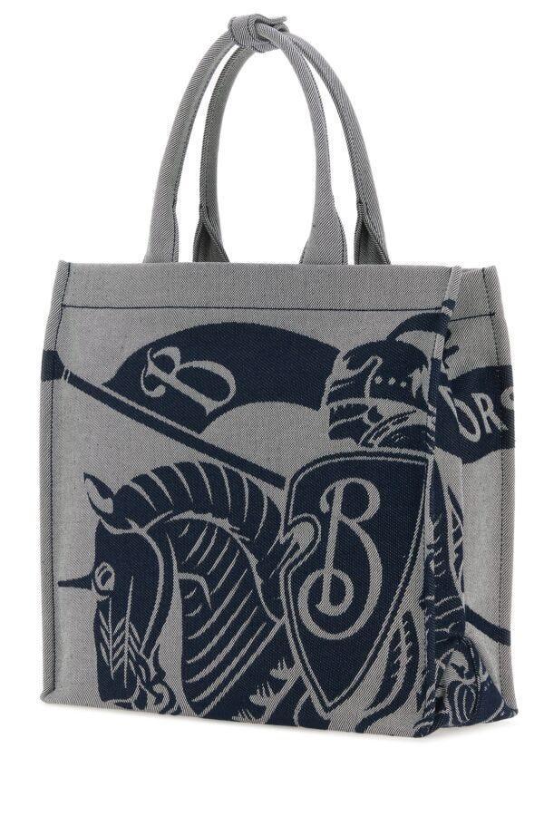BURBERRY Men Embroidered Canvas Shopping Bag In Multicolor Product Image