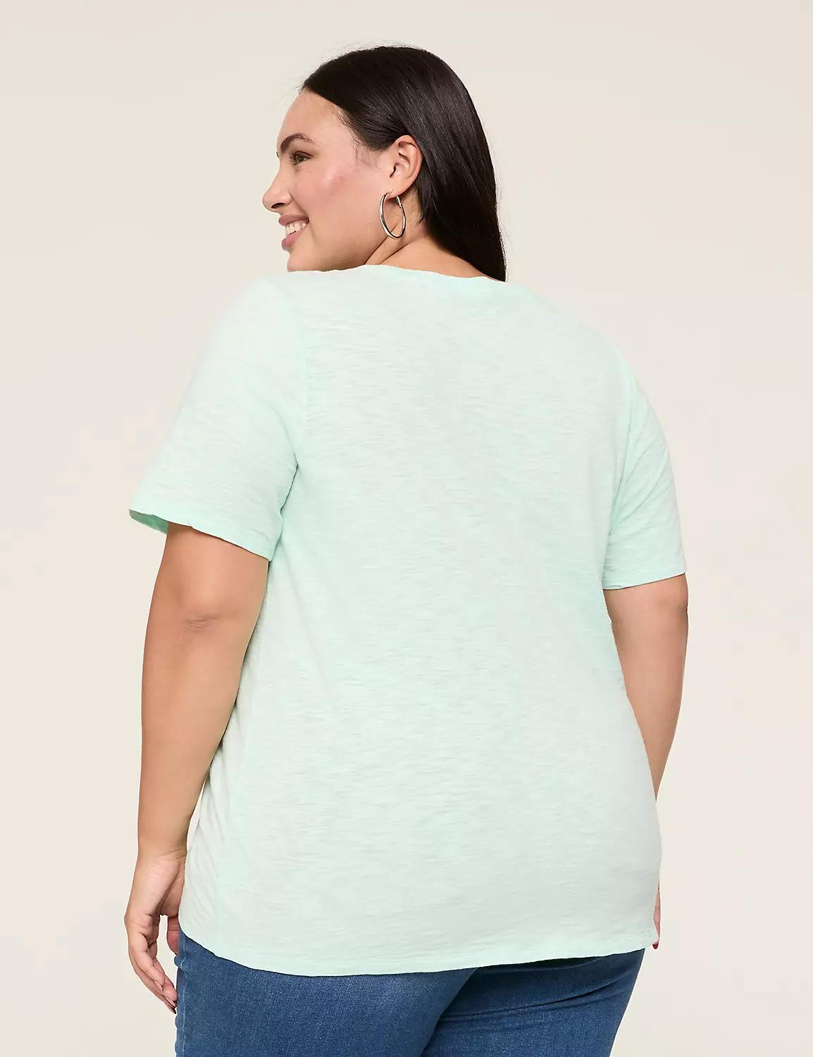 Perfect Sleeve Crew-Neck Wash Tee Product Image