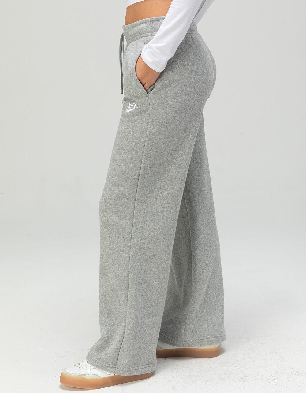 NIKE Sportswear Club Fleece Womens Wide Leg Pants - HEATHER GRAY Product Image