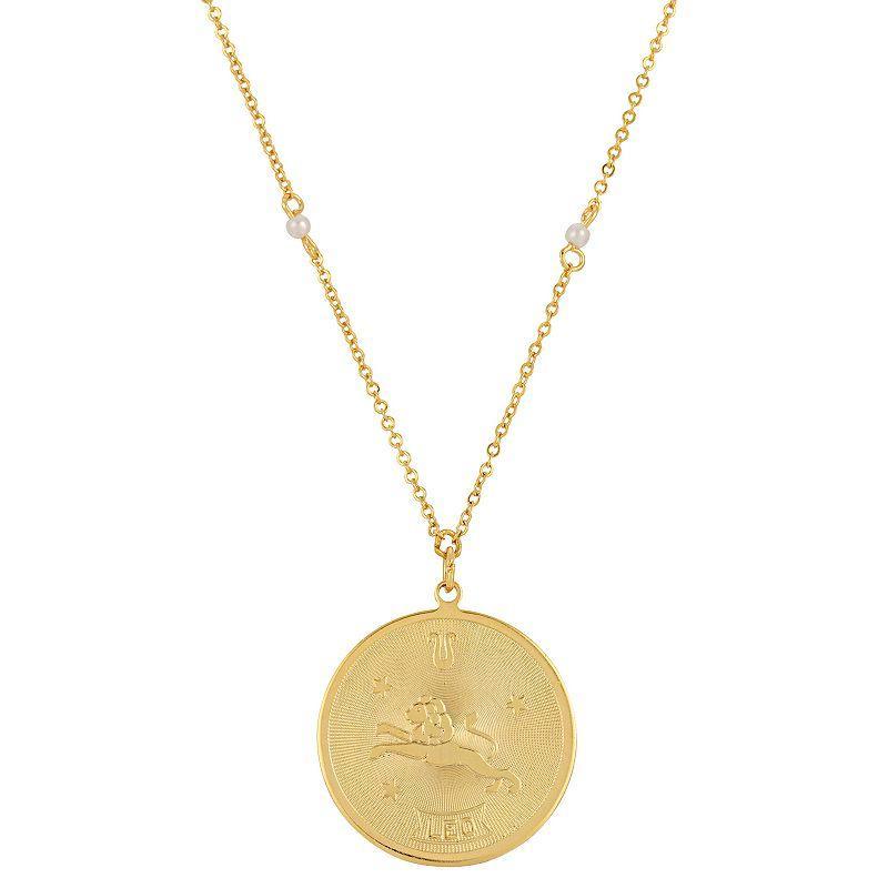 1928 Gold-tone Sagittarius Pendant Necklace, Womens, July Product Image