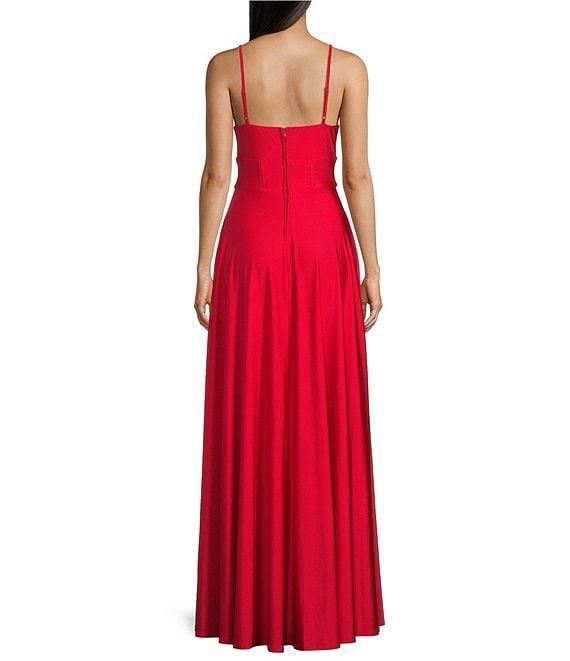 City Vibe Spaghetti Strap Straight Neck Corset A-Line Dress Product Image
