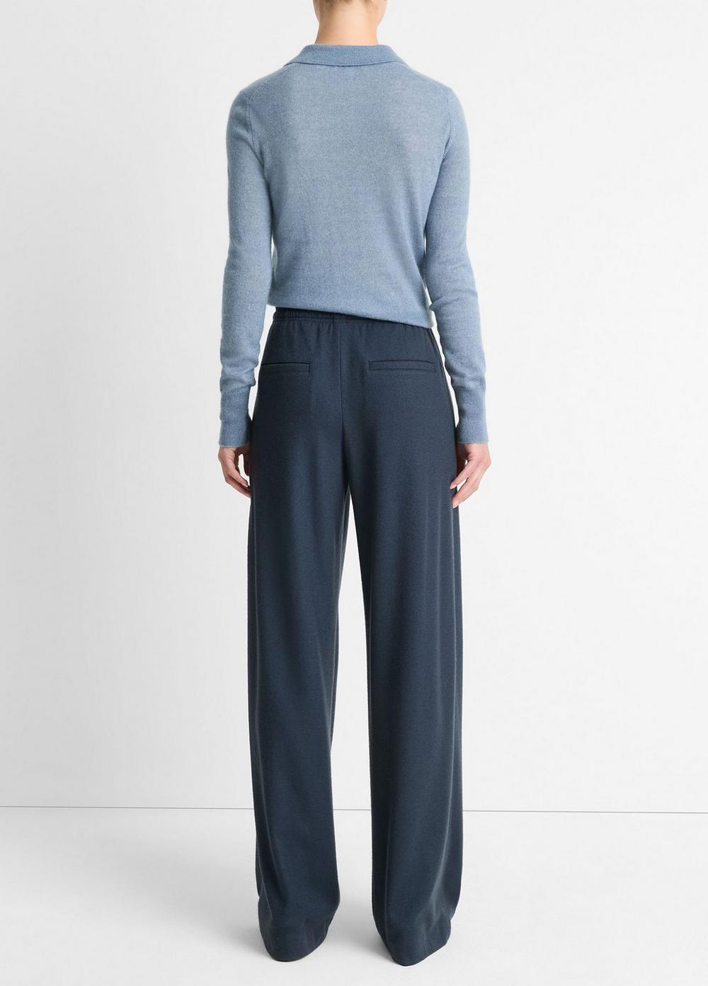 Womens Wool-Blend Drawstring Pull-On Pant, Tide Stone, Size M Vince Product Image