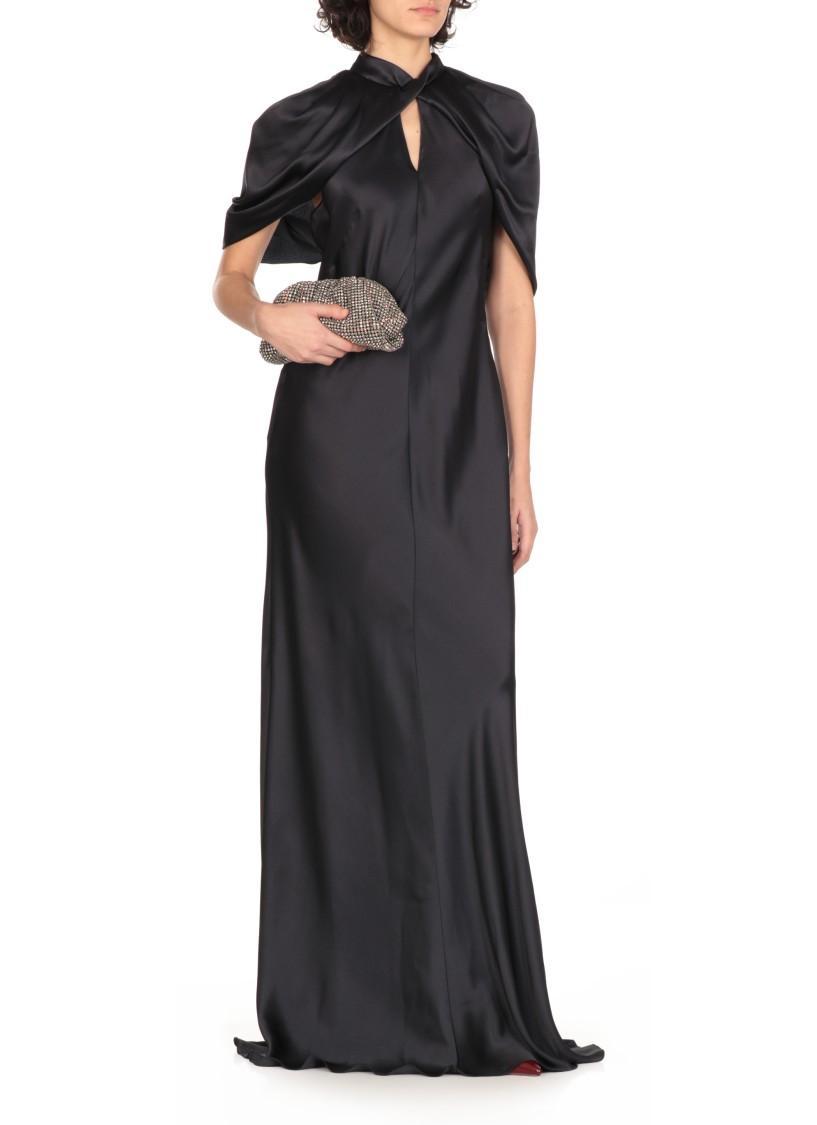 ALBERTA FERRETTI Silk Blend Dress In Blue Product Image