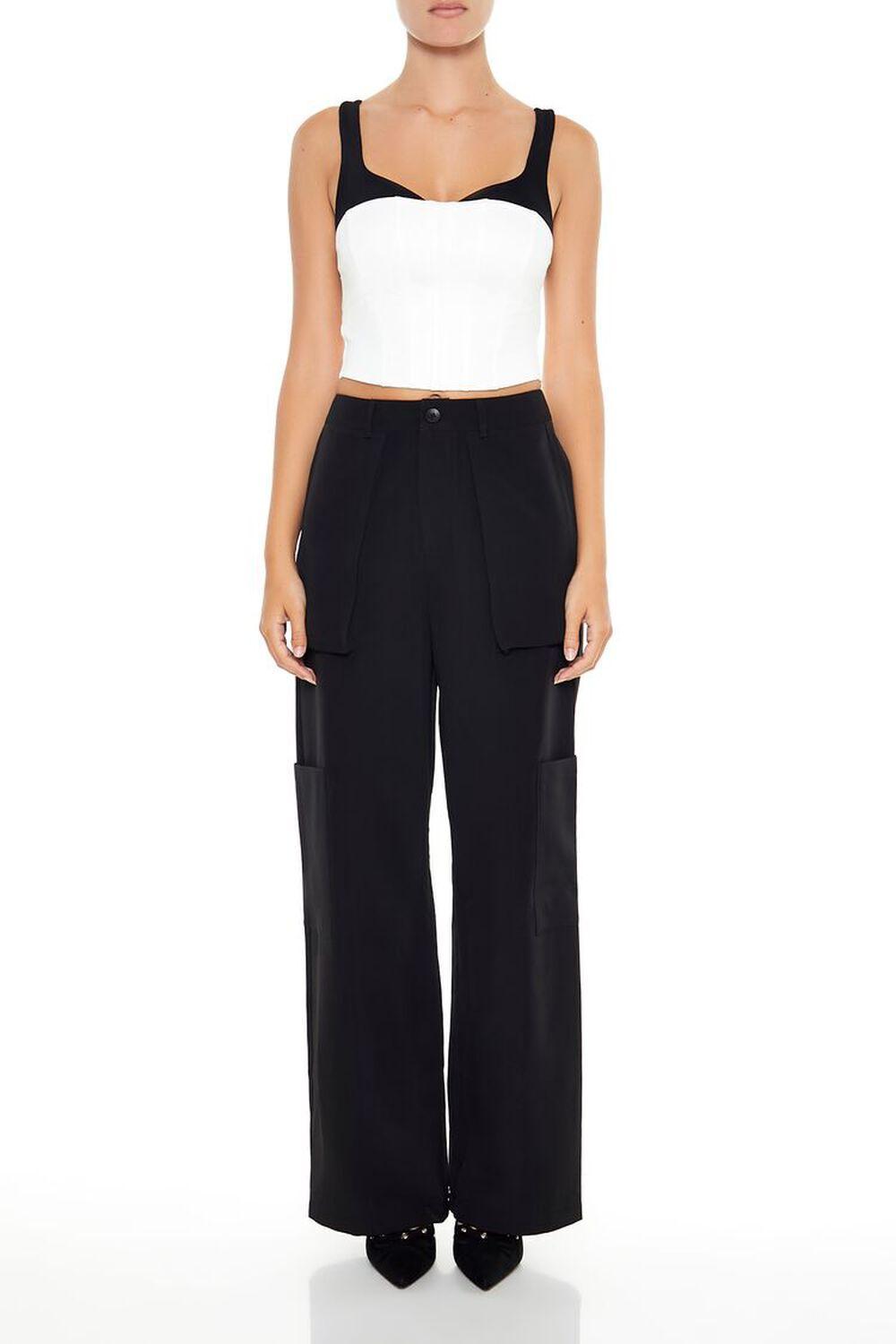 Wide-Leg Cargo Trouser Pants | Forever 21 Product Image