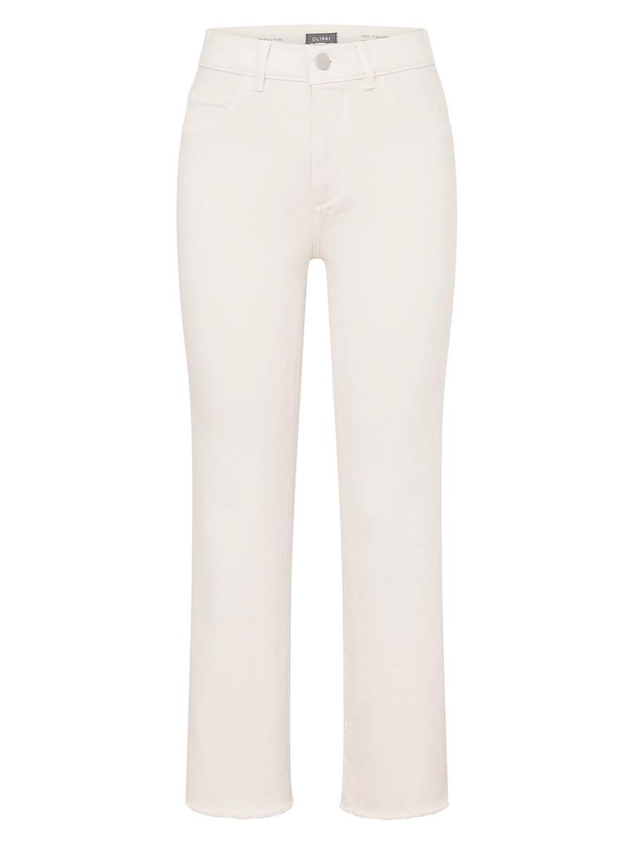 DL1961 Patti High Rise Straight Jeans in Ecru Product Image