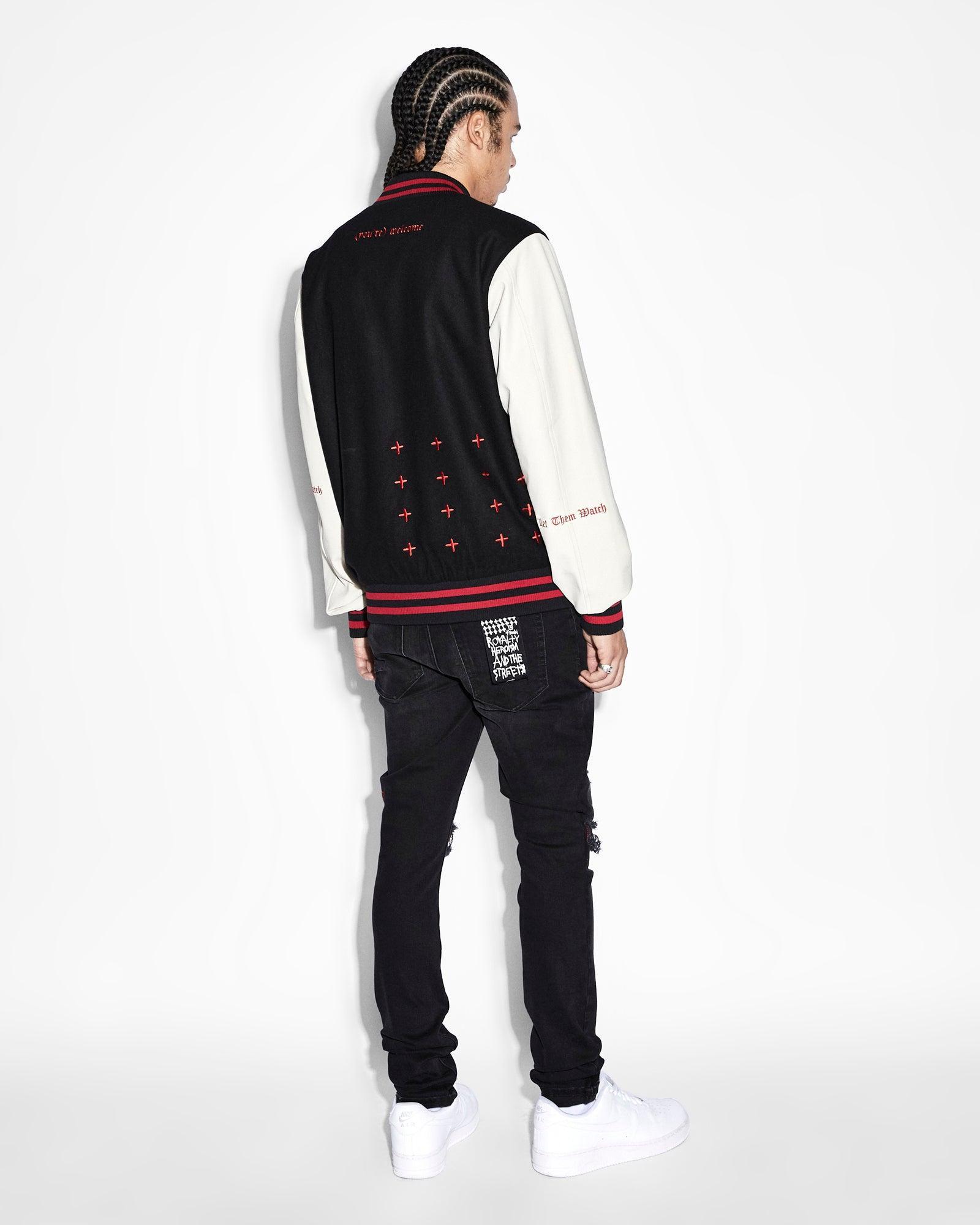 ICONS LETTERMAN JACKET BLACK Male Product Image