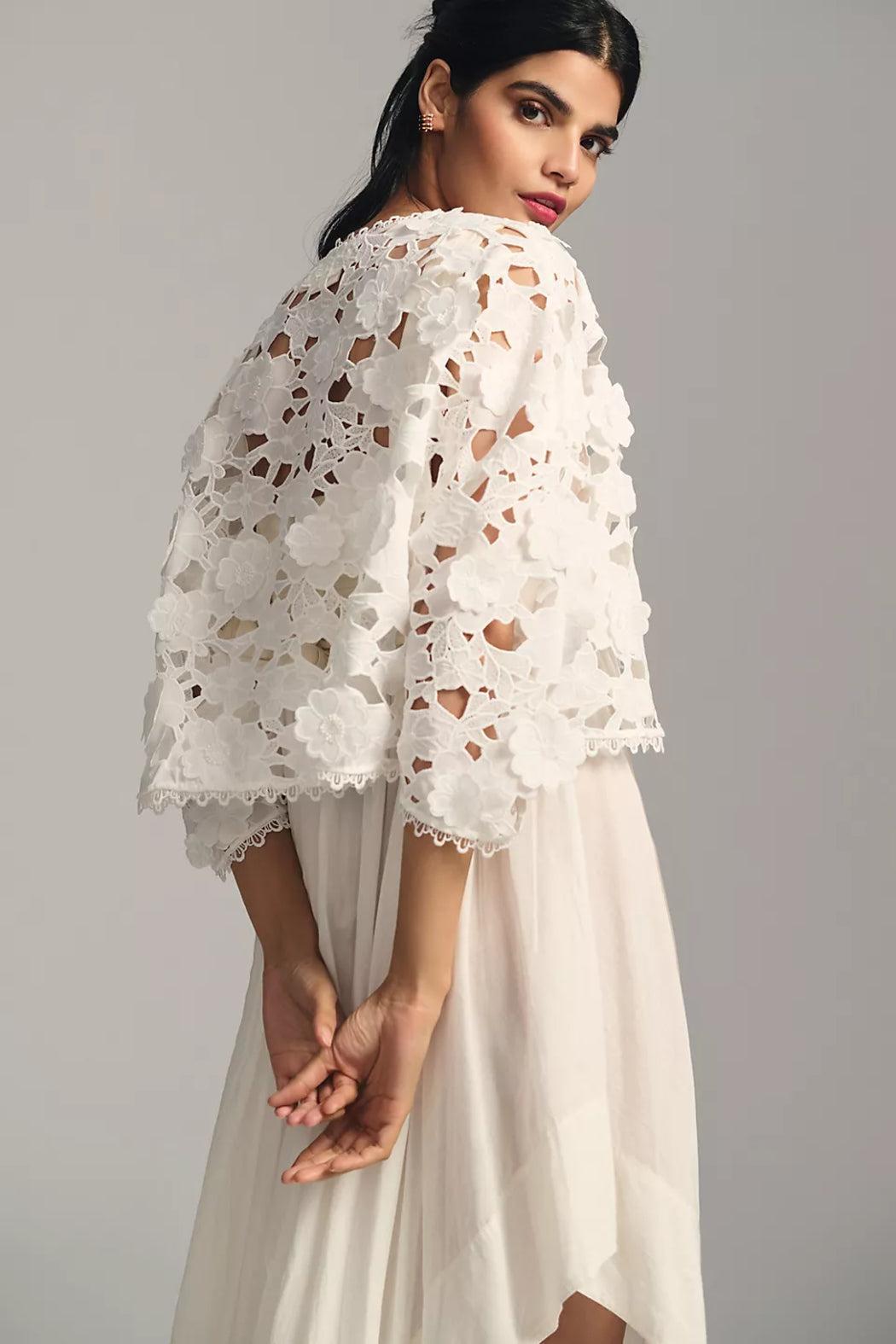 Floral Lace Cut Out Bolero Product Image