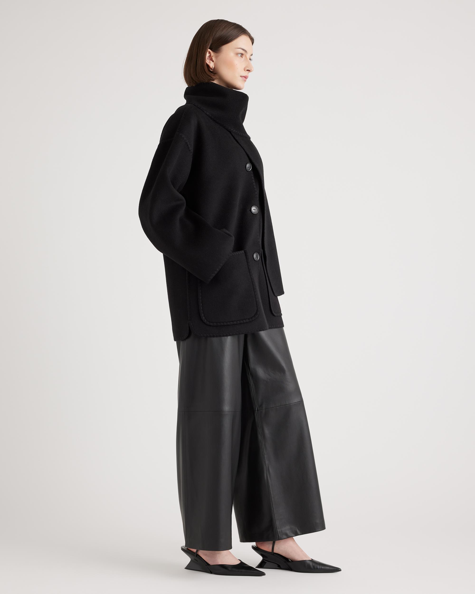 Quince | Women's Double-Faced Merino Wool Scarf Coat Size XS Product Image