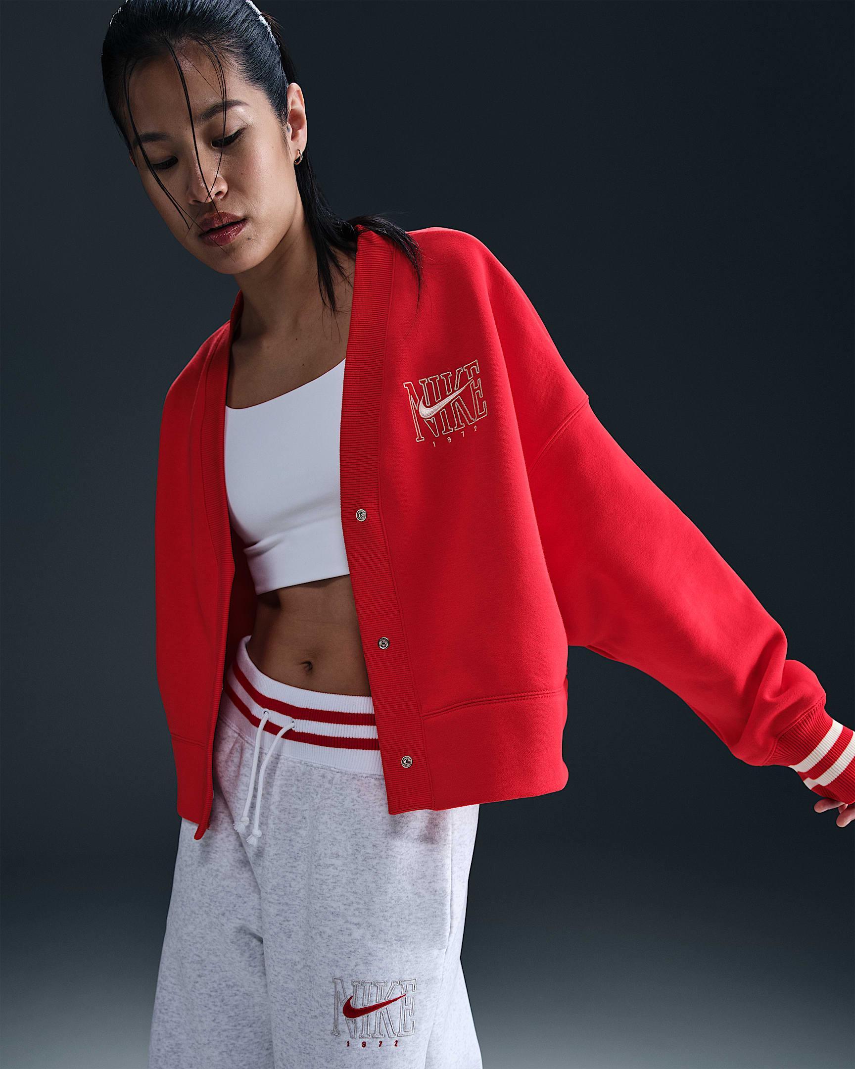Women's Nike Sportswear Phoenix Fleece Over-Oversized Graphic Cardigan Product Image