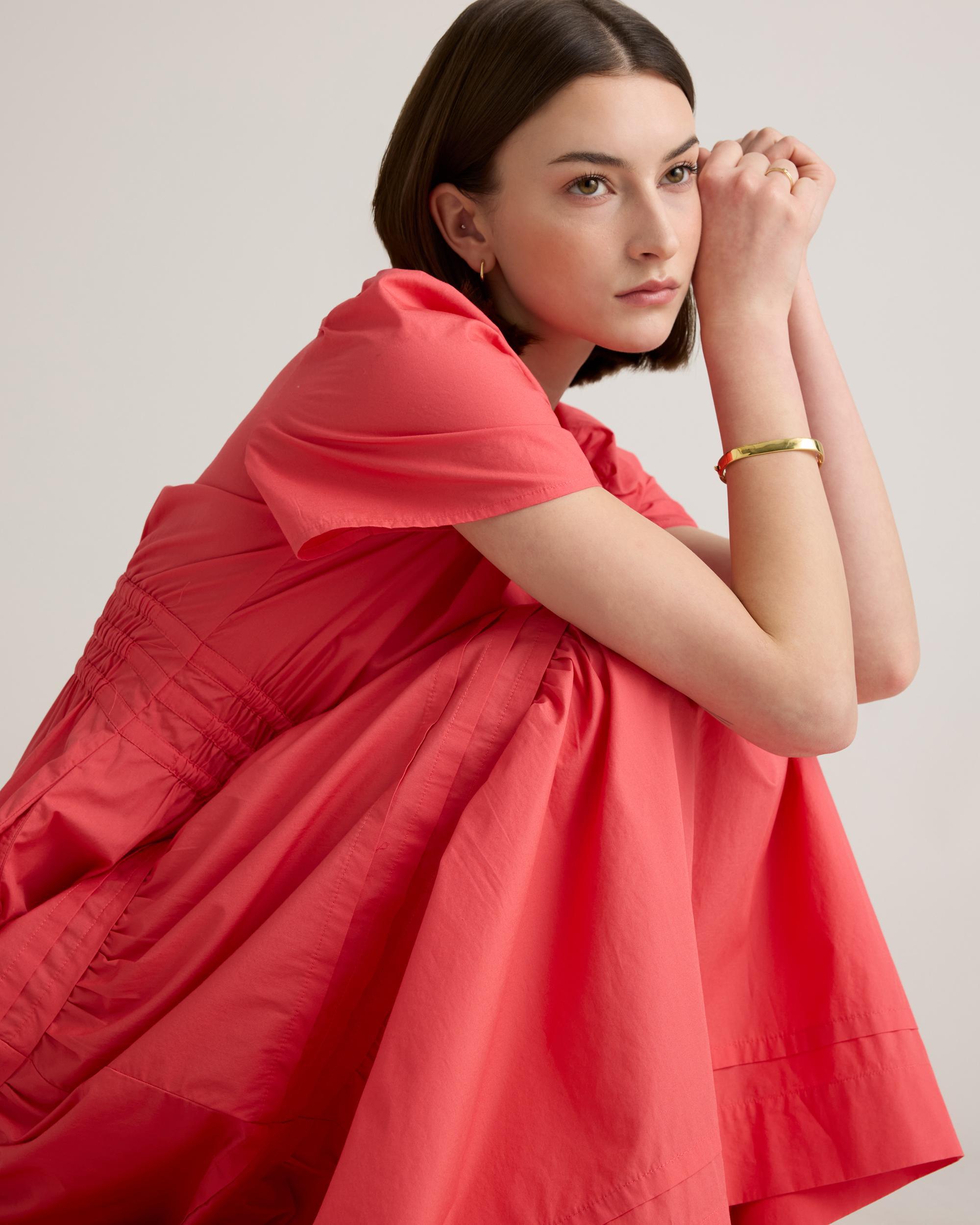 Quince | Women's Poplin Tiered Maxi Dress Size XL, Cotton Product Image