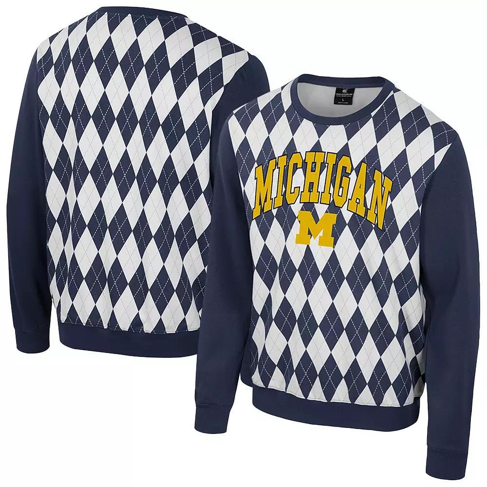 Men's Colosseum Garnet Florida State Seminoles The Dealio Argyle Pullover Sweatshirt, Size: Small, Red Product Image
