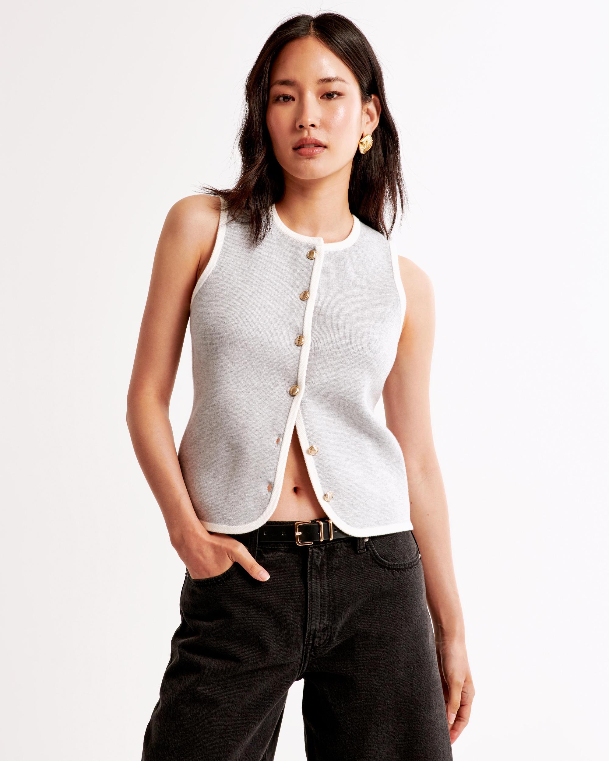 The A&F Mara Crew Sweater Vest Product Image