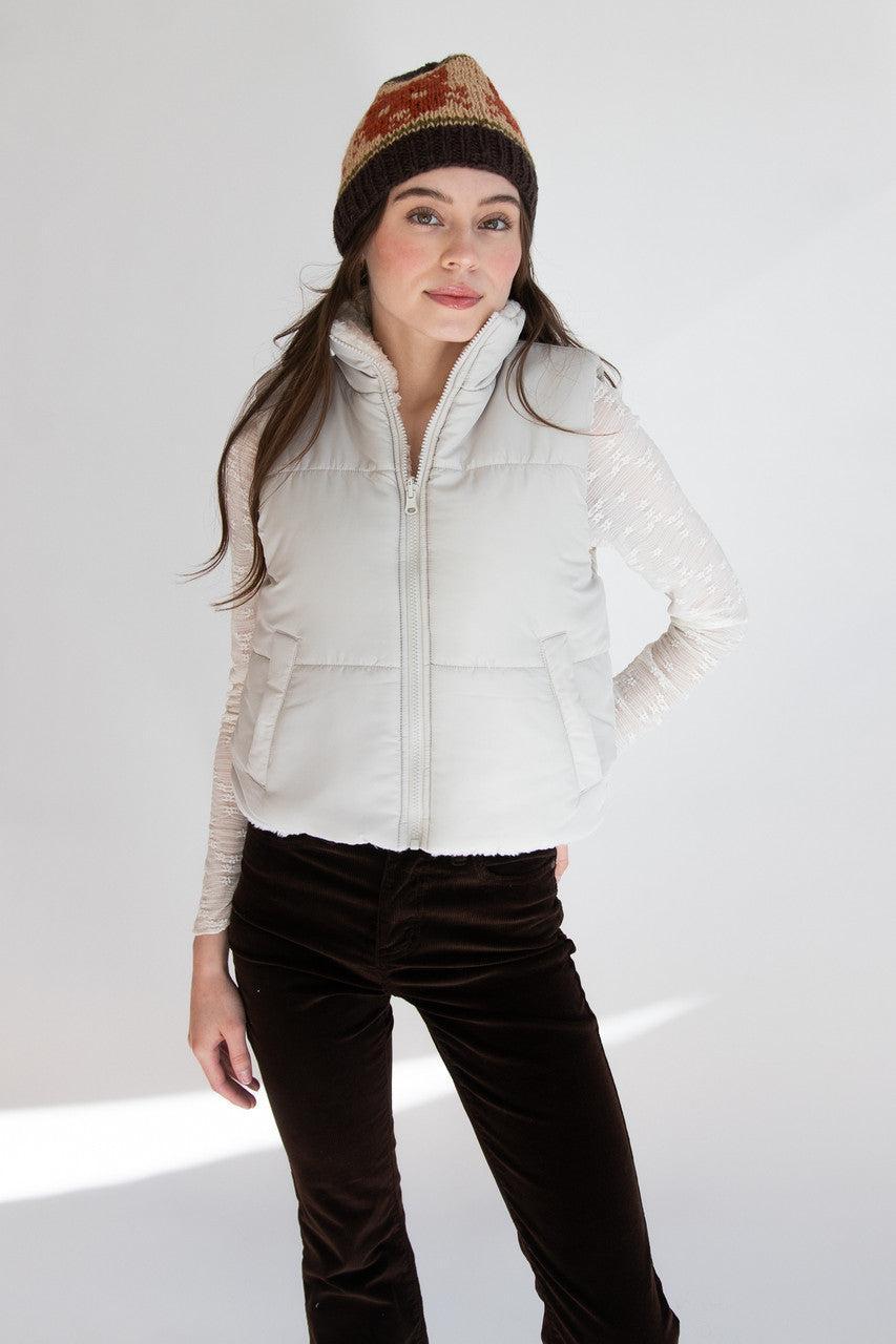 Reversible Sherpa Puffer Vest Product Image