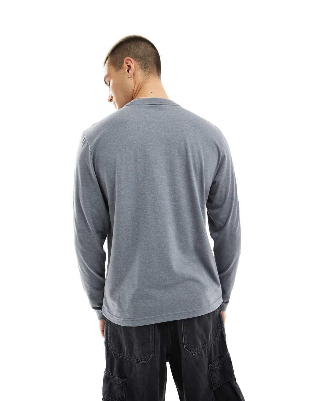 The North Face Evolution long sleeve t-shirt in gray heather Product Image