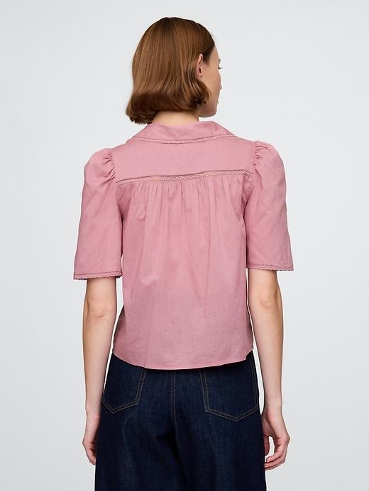 Lace Peter Pan Collar Top Product Image