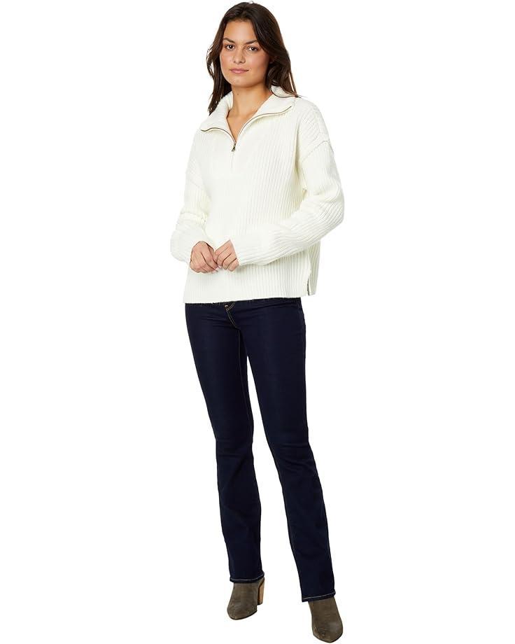 Quilted Sweatshirt 1/4 Zip Pullover Long Sleeve Product Image