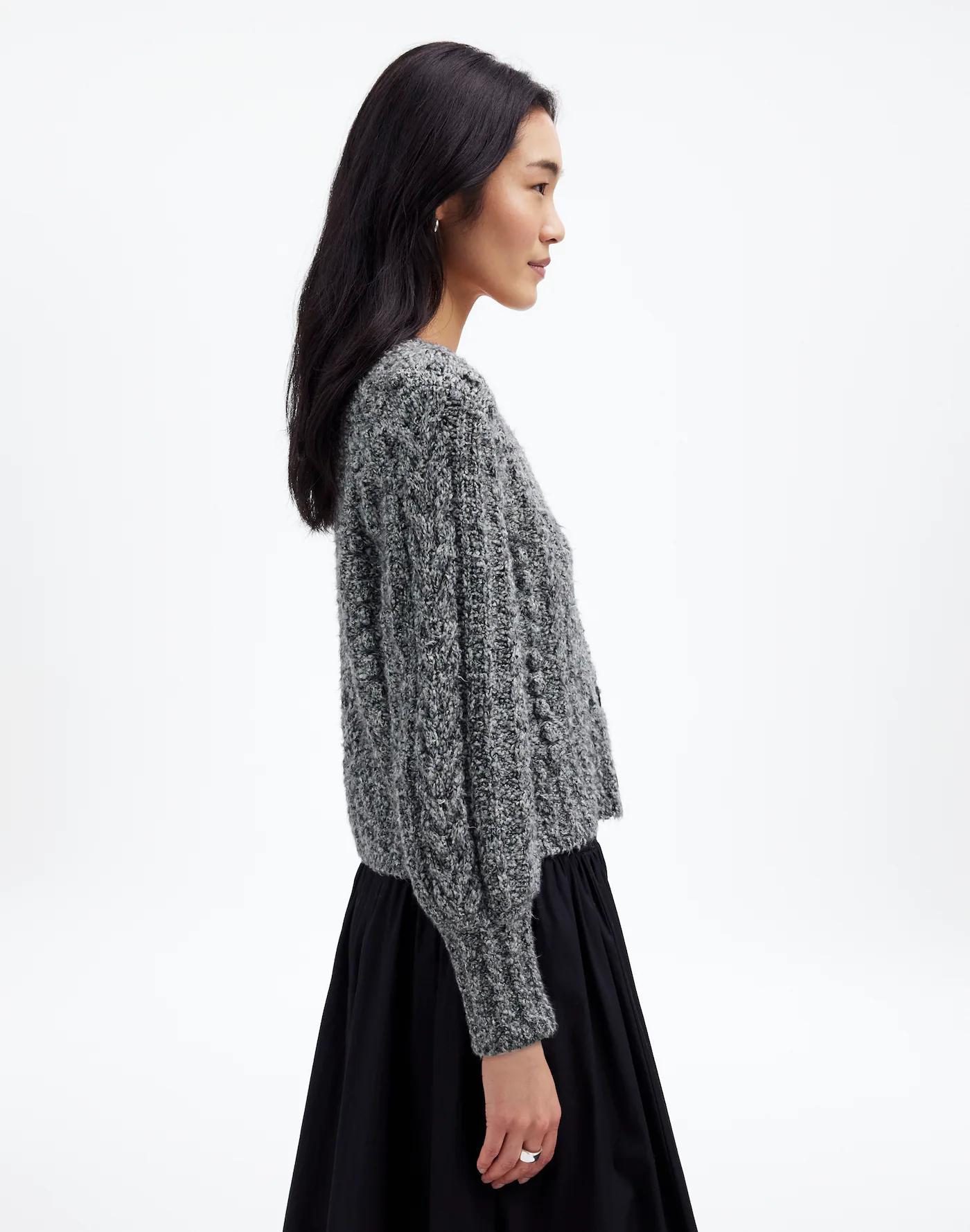 Cable V-Neck Cardigan Product Image