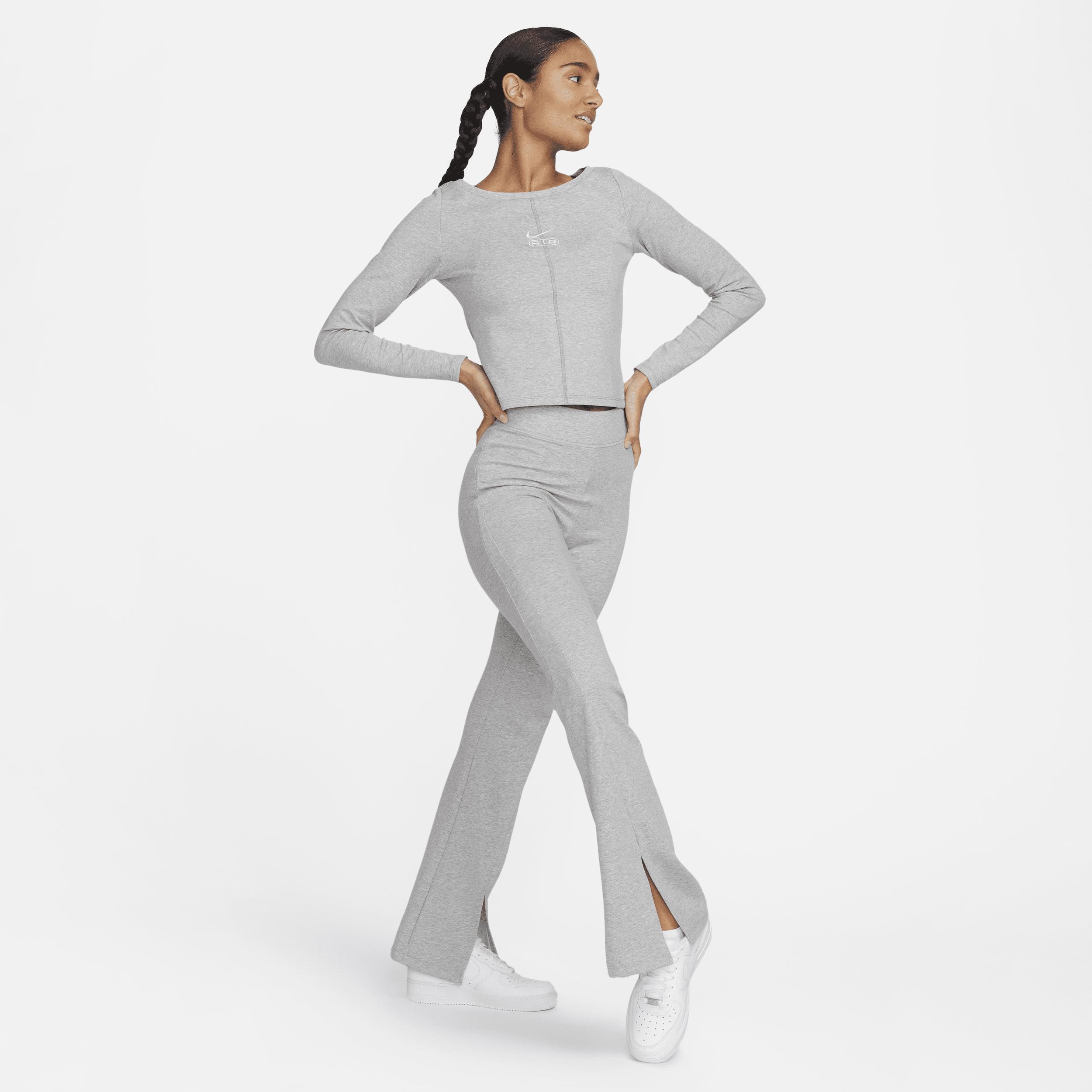 Nike Womens NSW Air Long Sleeve Top - White/Gray Product Image