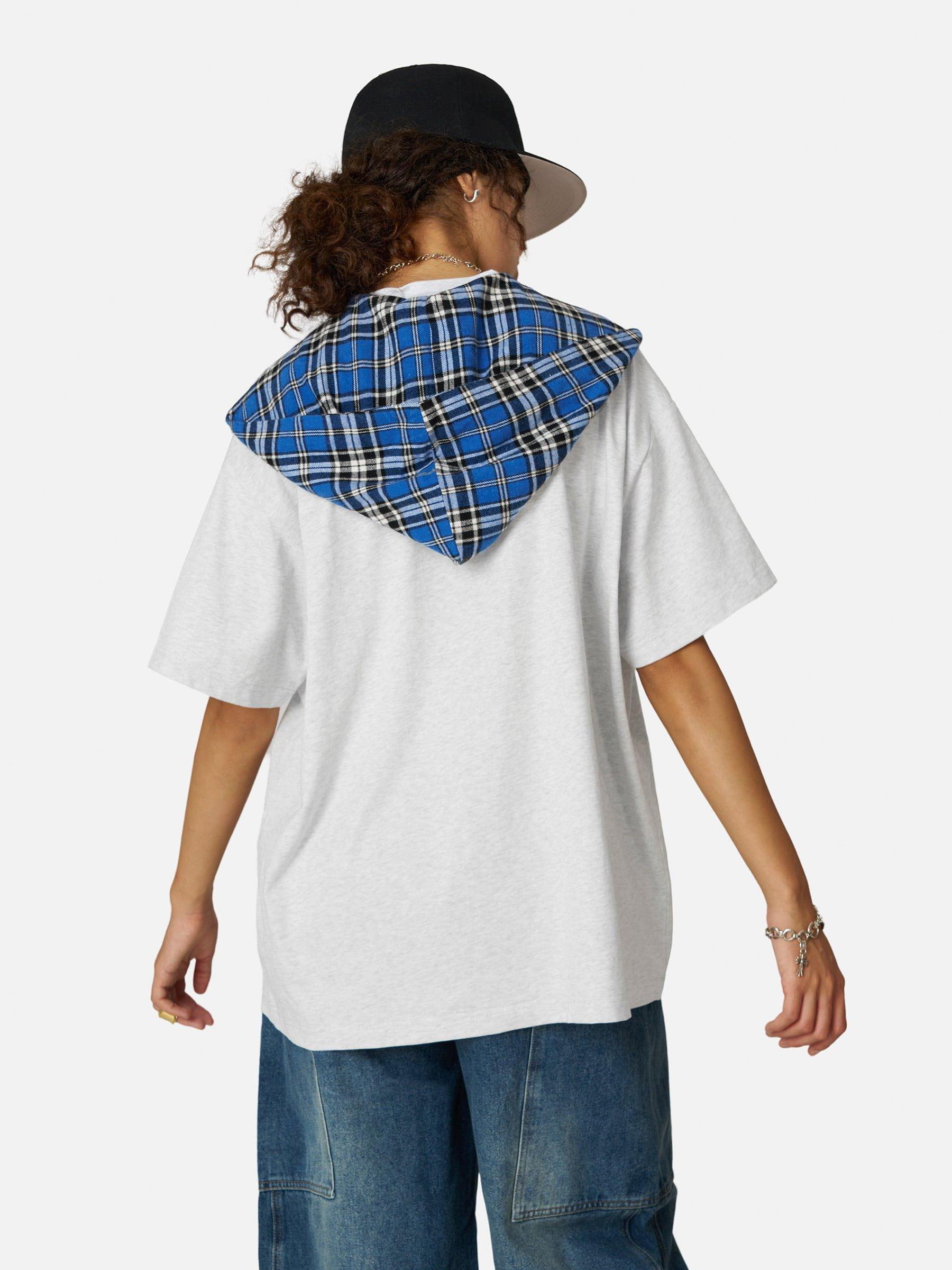 Aelfric Eden Plaid Detachable Hooded Tee Product Image