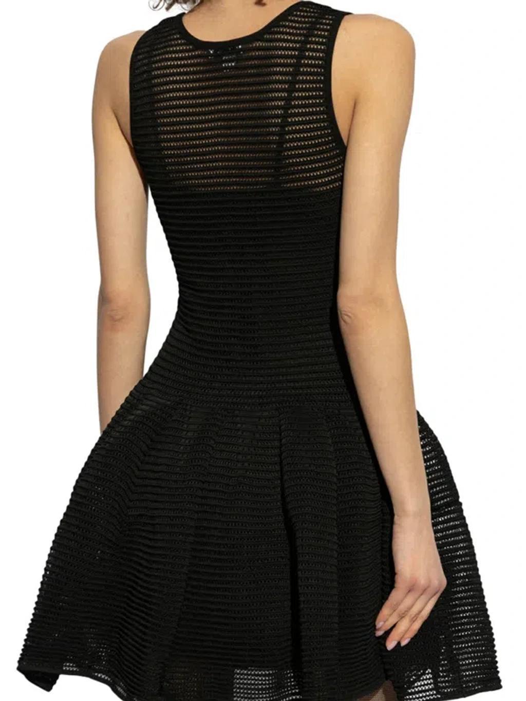 ALAÏA Crinoline-knit Mini Dress In Black Product Image
