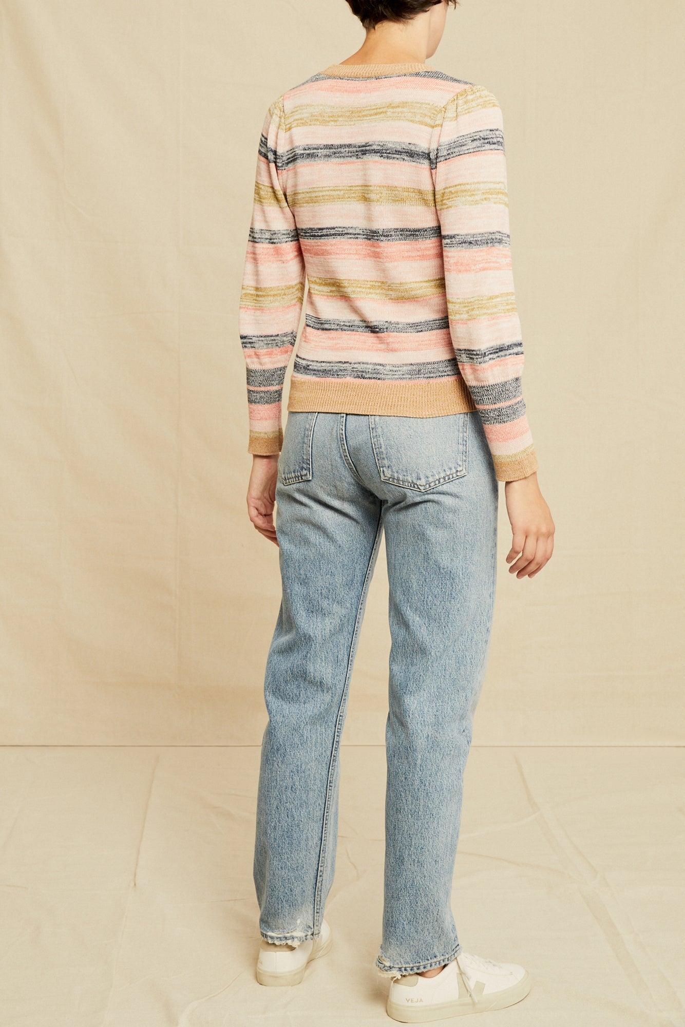 Angelina Organic Cotton Sweater - Multi Stripe - ReAmour Product Image
