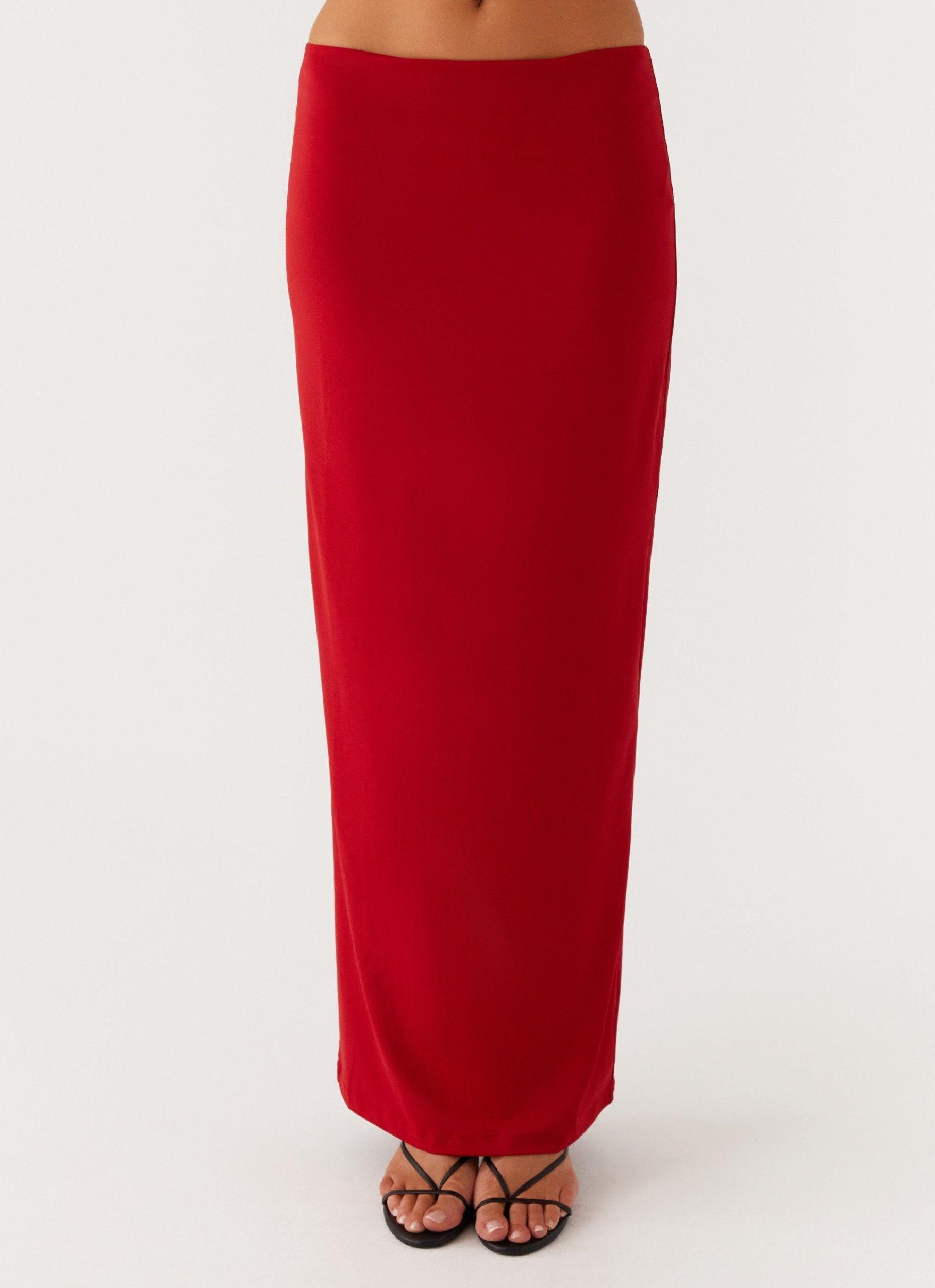 Solace Soul Maxi Skirt - Red Product Image