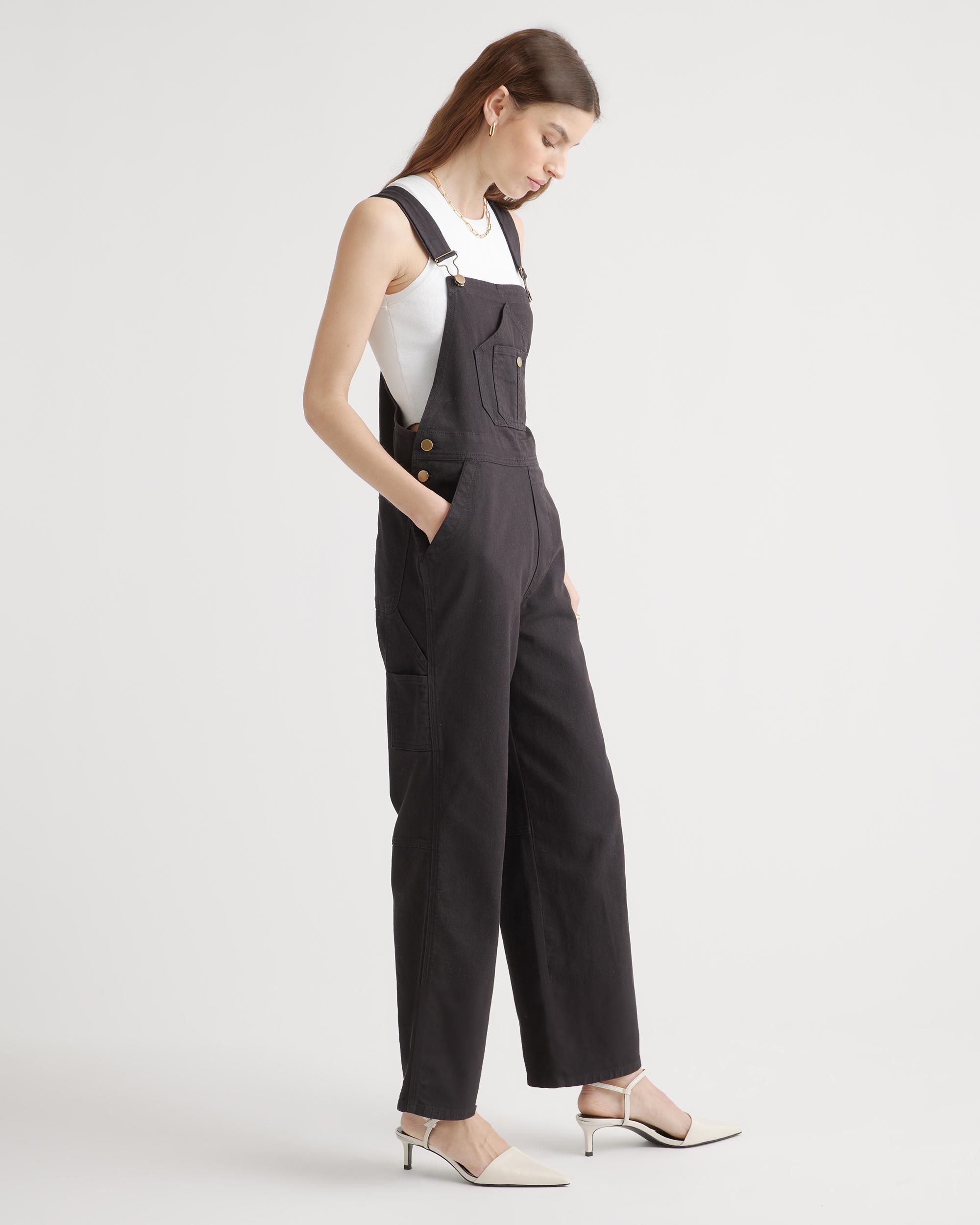 Quince | Women's Organic Stretch Cotton Twill Relaxed Overalls Organic Cotton Product Image