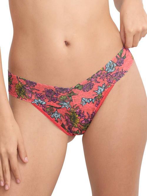 Printed Original-Rise Signature Lace Thong Product Image