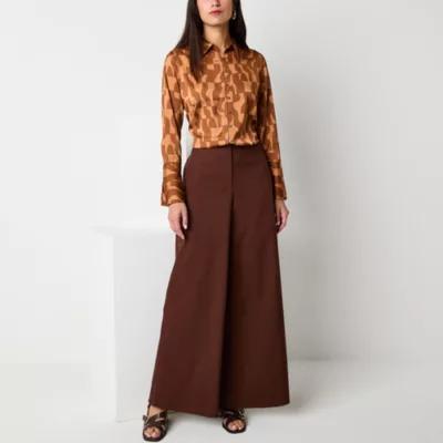 Worthington Womens Long Sleeve Fitted Button-Down Shirt Product Image