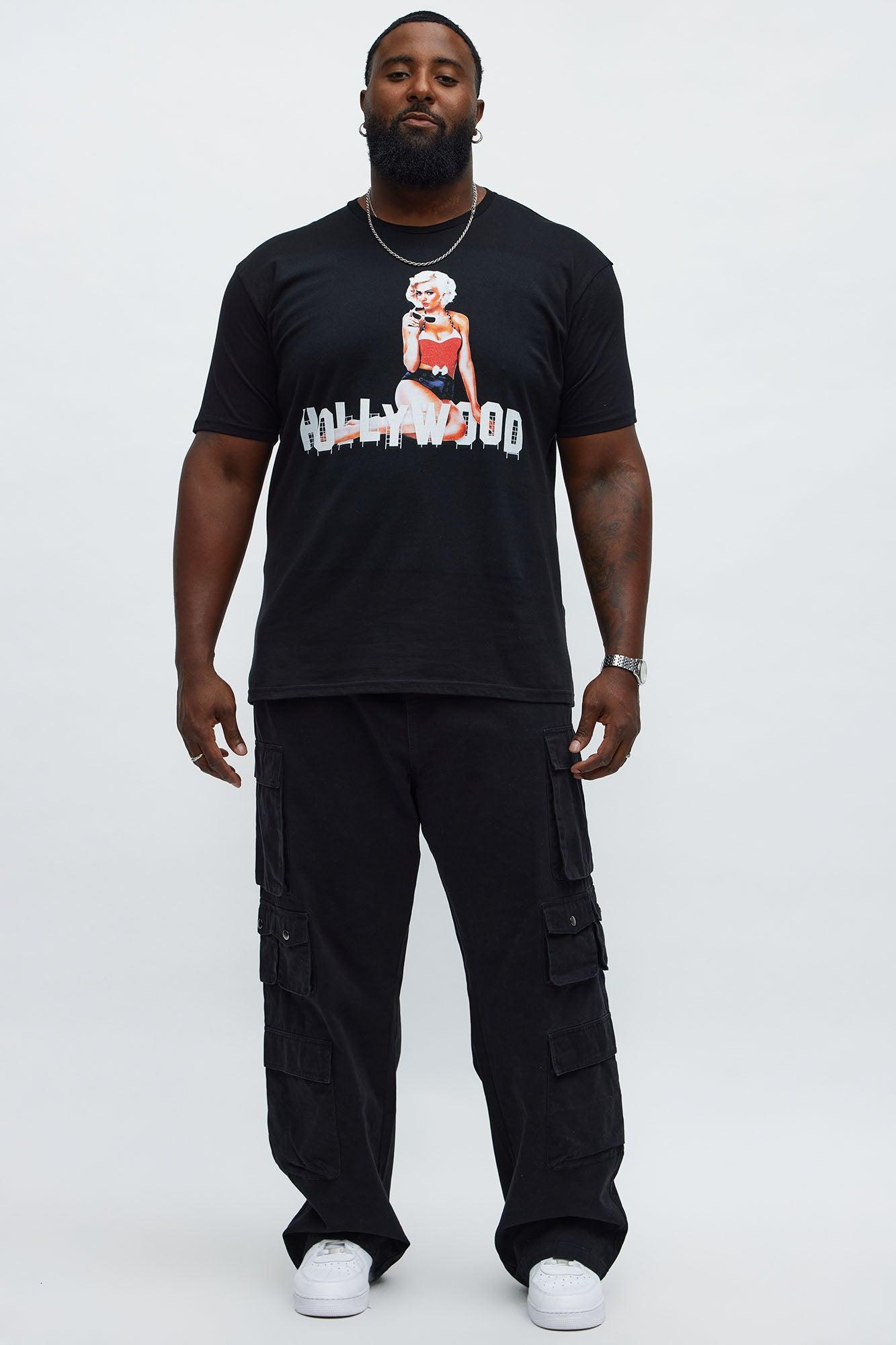 Hollywood Pin-Up Short Sleeve Tee - Black Product Image