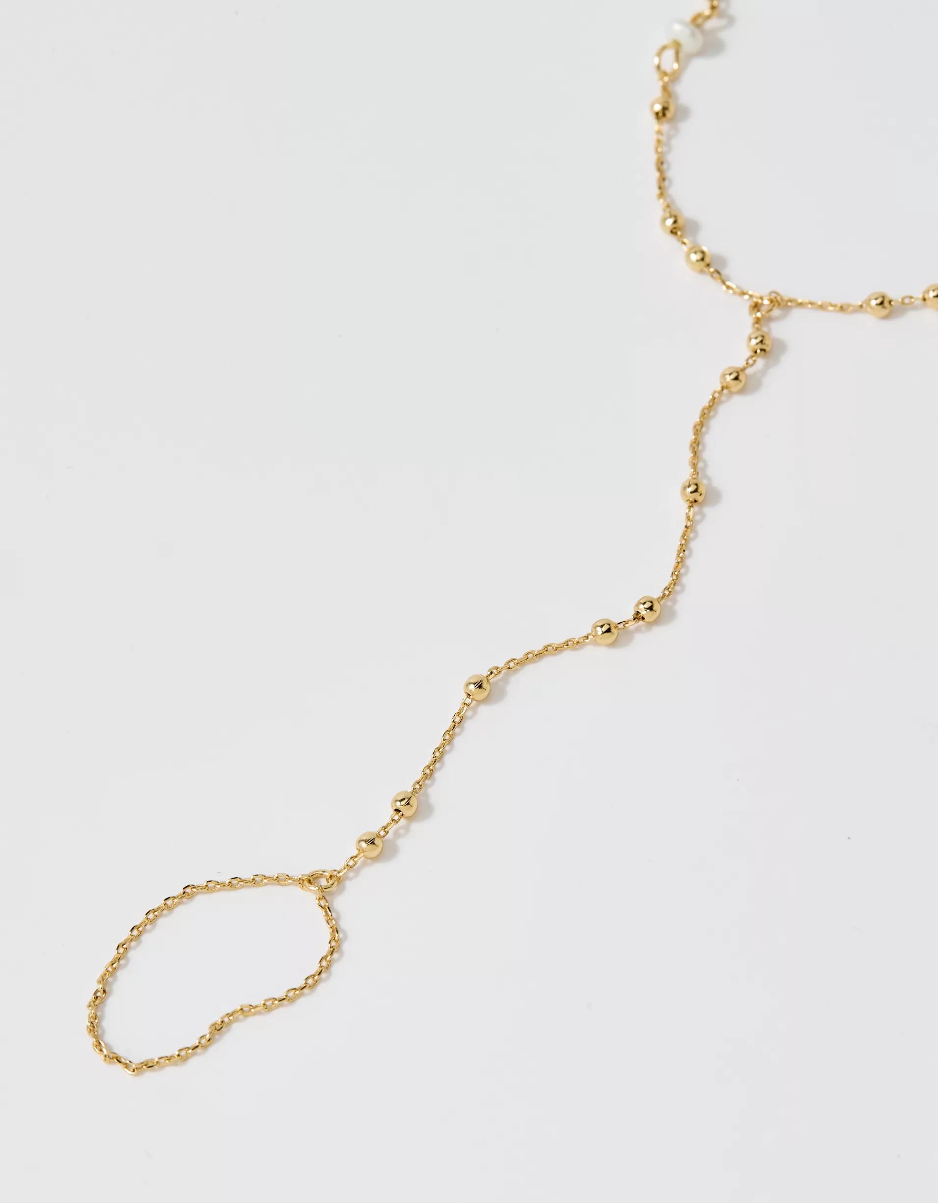 Aerie Dainty Gold Hand Chain Product Image
