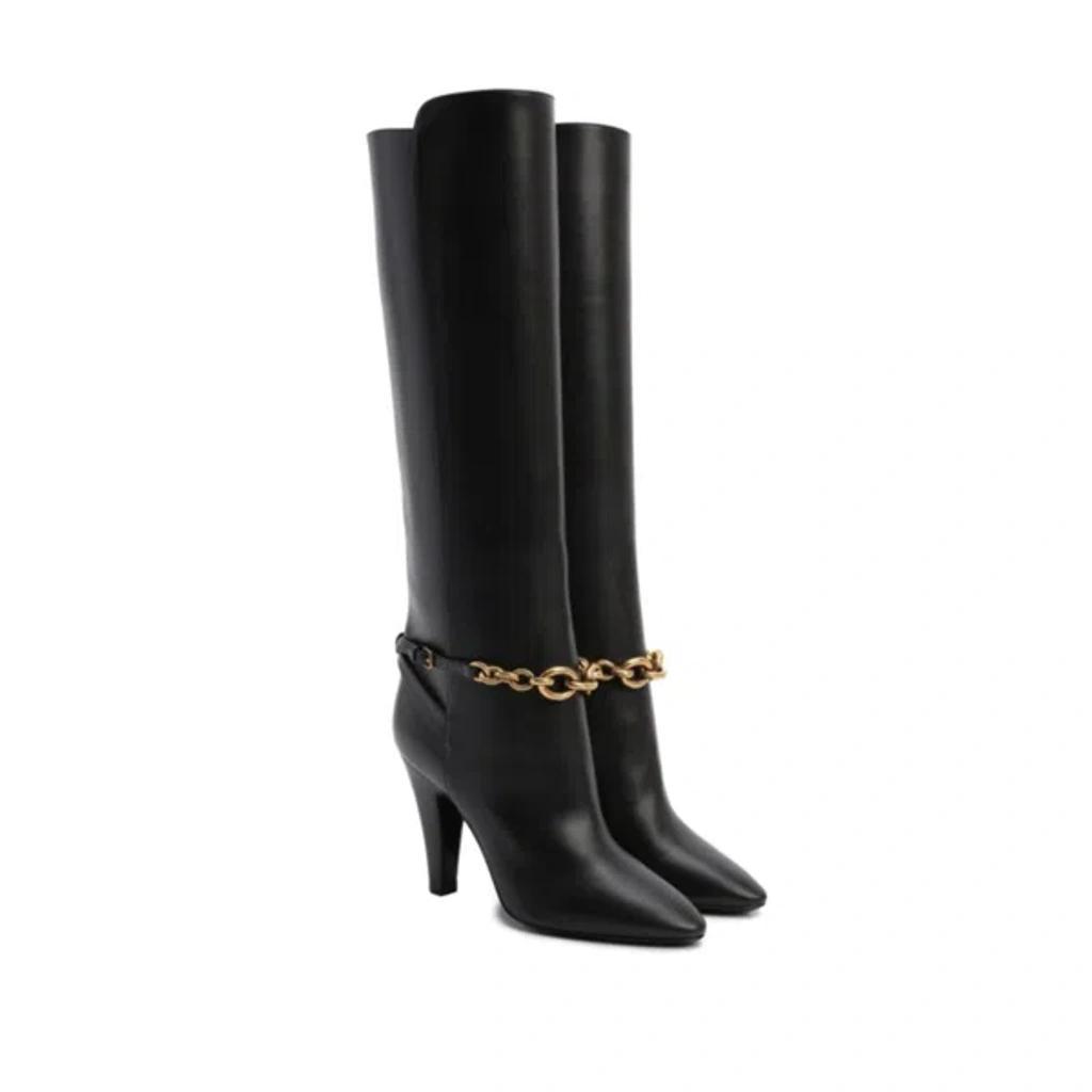 SAINT LAURENT Leather Boots In Black Product Image