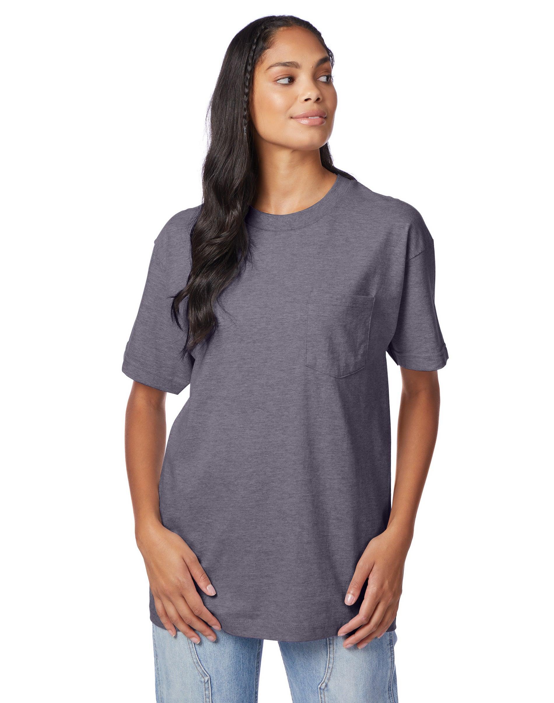 Men's Hanes® Beefy-T 2-Pack Pocket T-Shirt, Size: XL, Blue Product Image