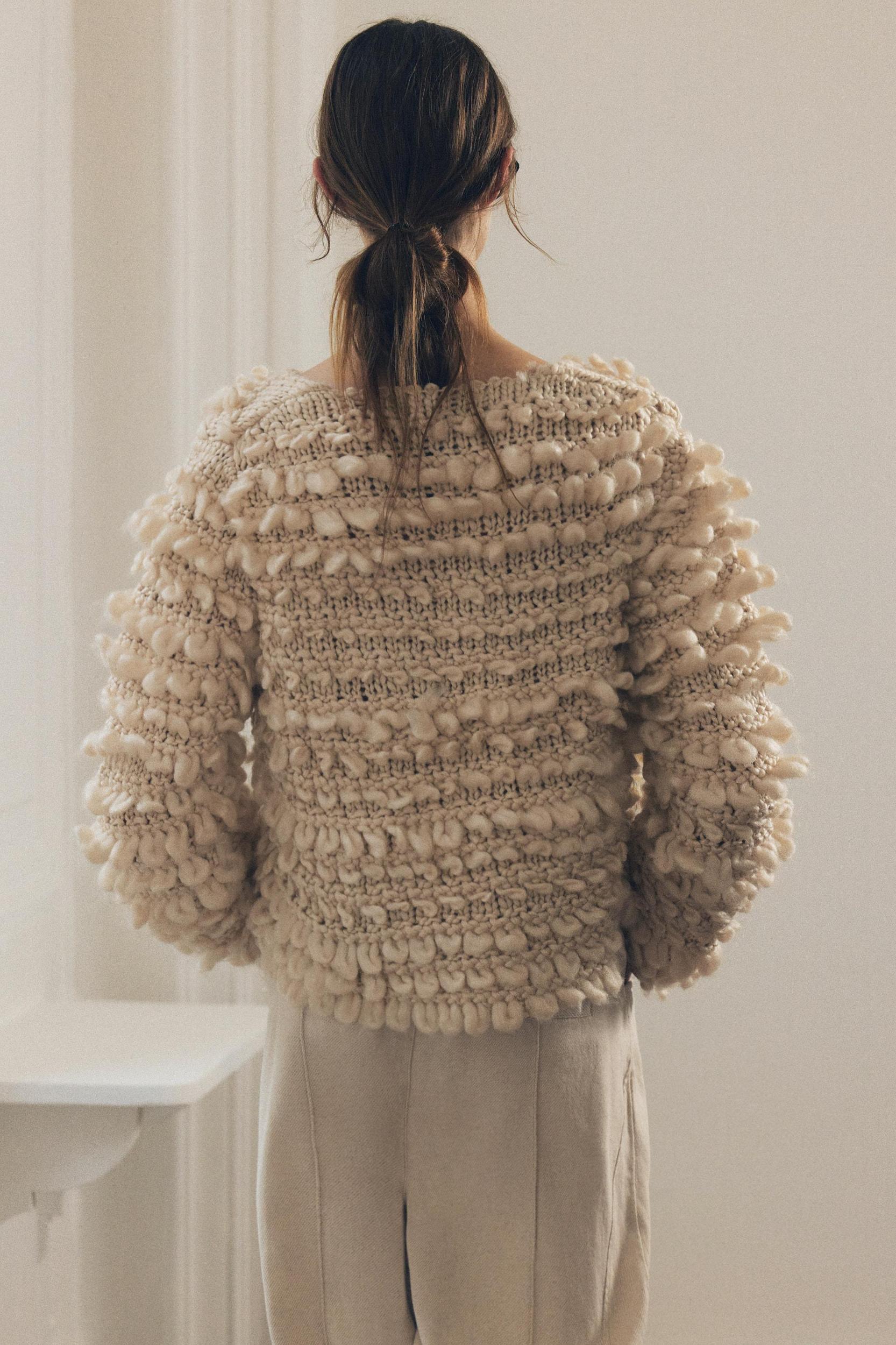 STRUCTURED KNIT CARDIGAN Product Image