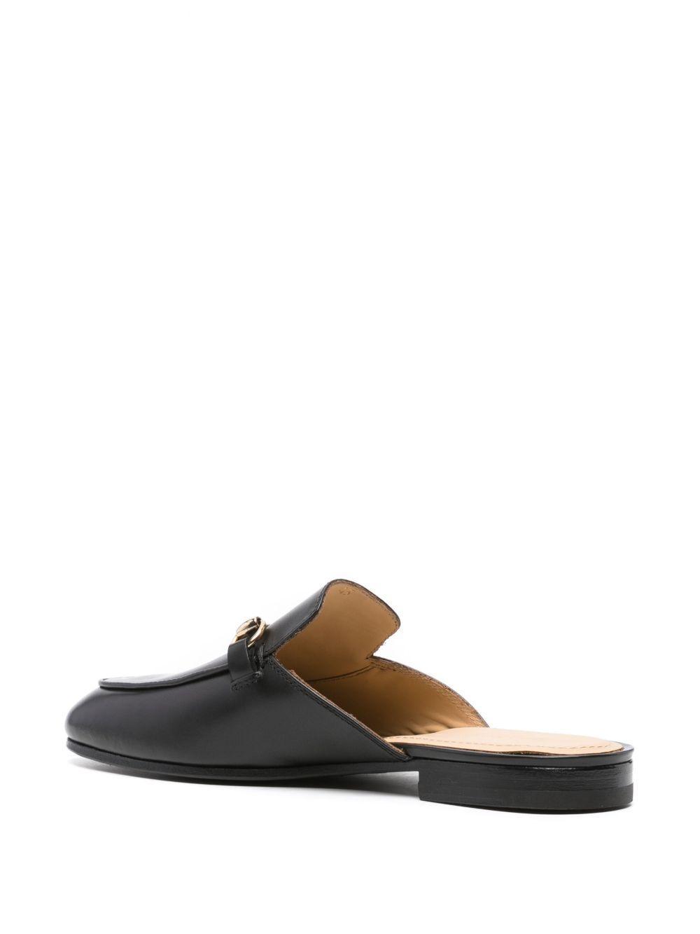 horsebit-detail leather slippers Product Image
