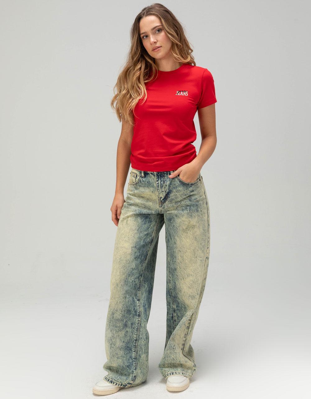 GUESS JEANS Print Womens Slim Fit Tee Product Image